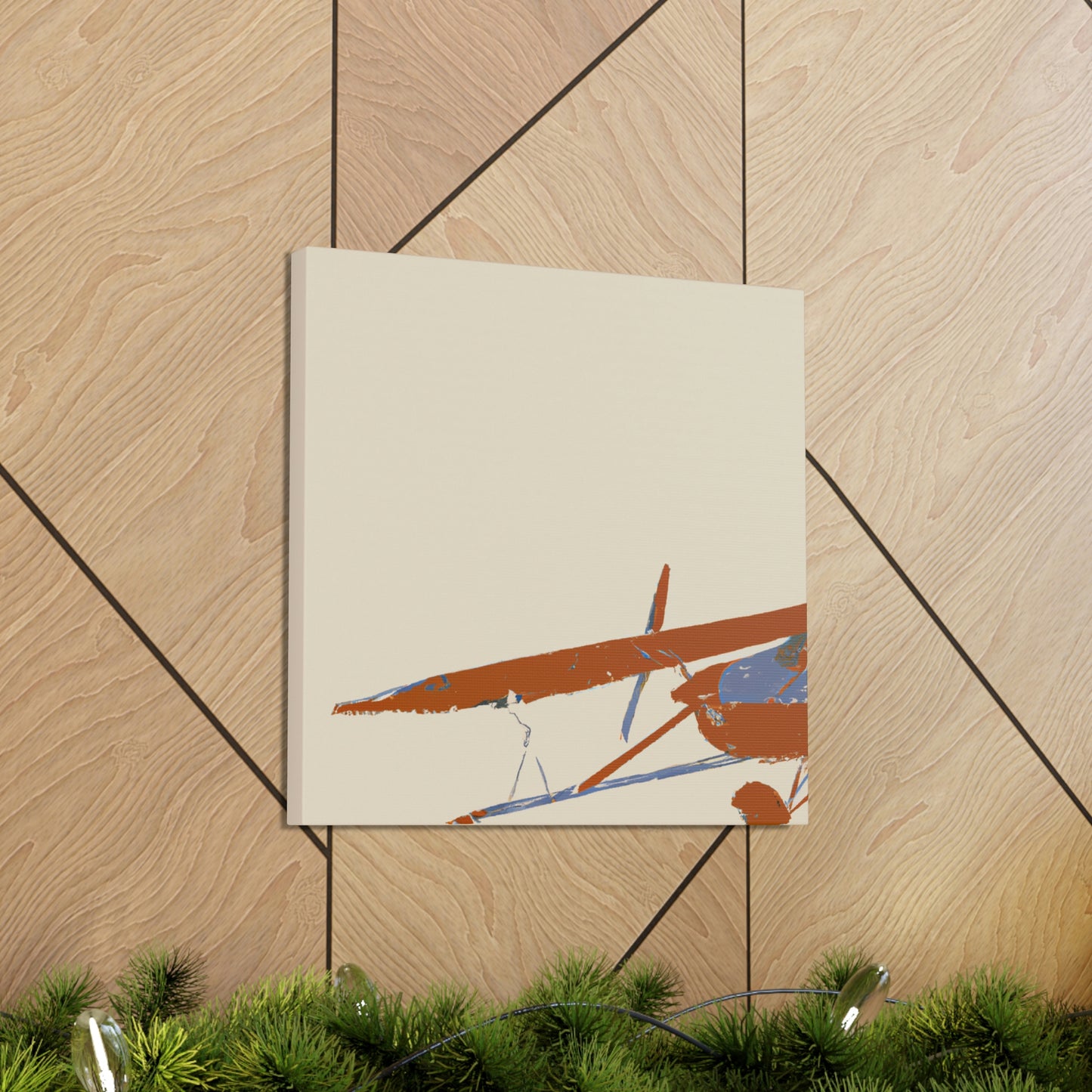 Vintage Airplane Simplicity - Canvas