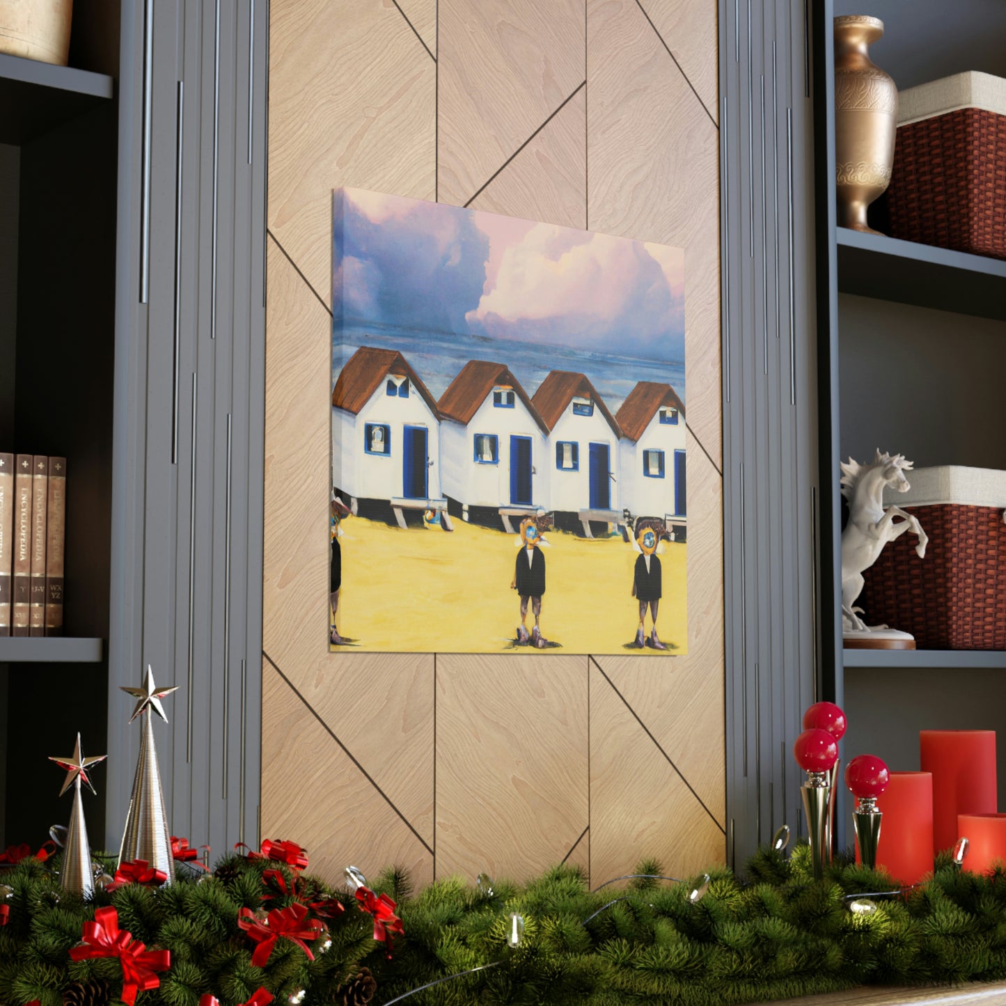 Surreal Seaside Cottages - Canvas