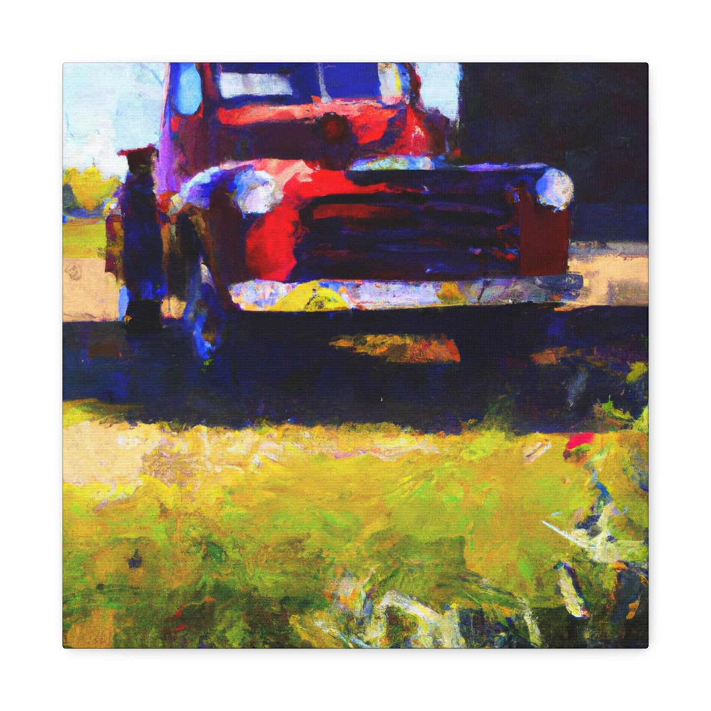 Old Pickup Reflection - Canvas