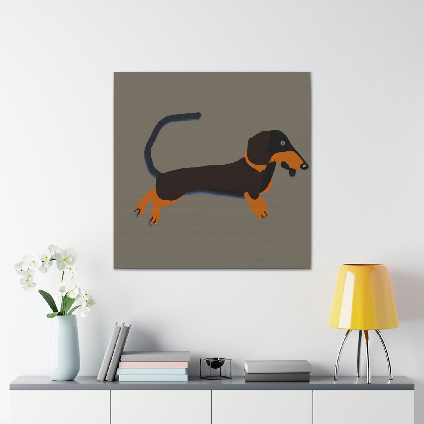 "Dachshund in Minimalism" - Canvas