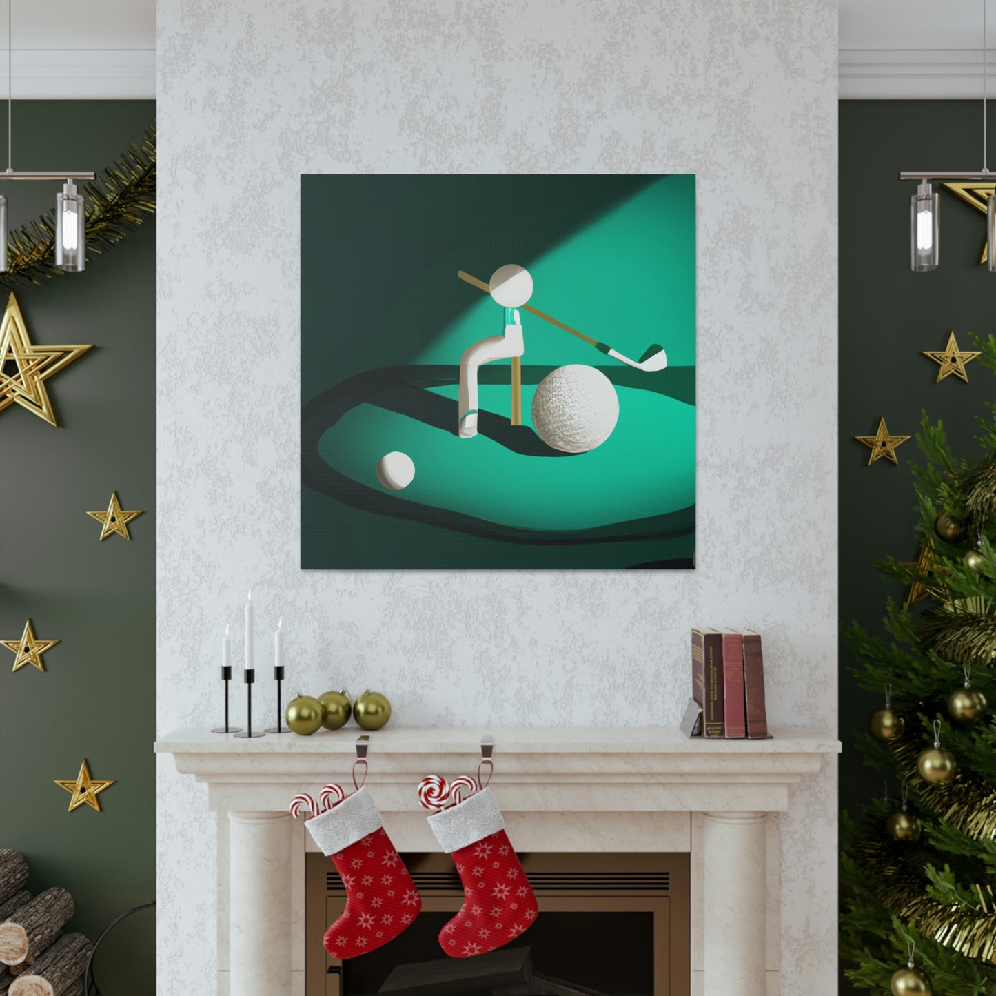 Golfing In Minimalism - Canvas