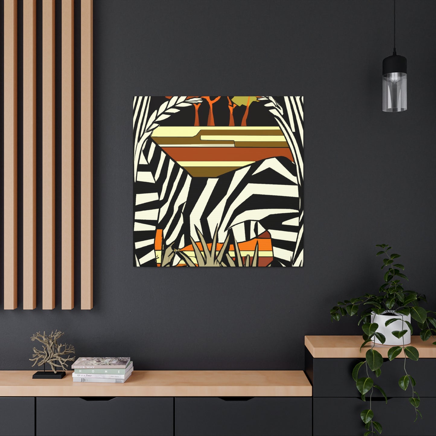 Zebra's Midnight Glamour - Canvas