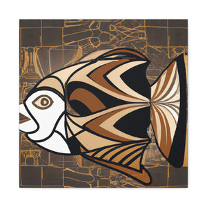 "Fish in Art Deco" - Canvas