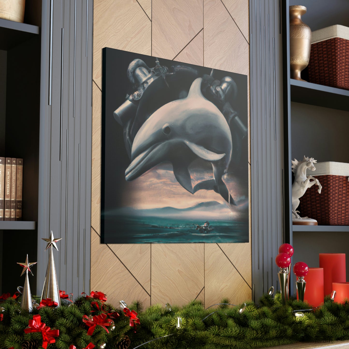 Dolphin's Clockwork Dream - Canvas