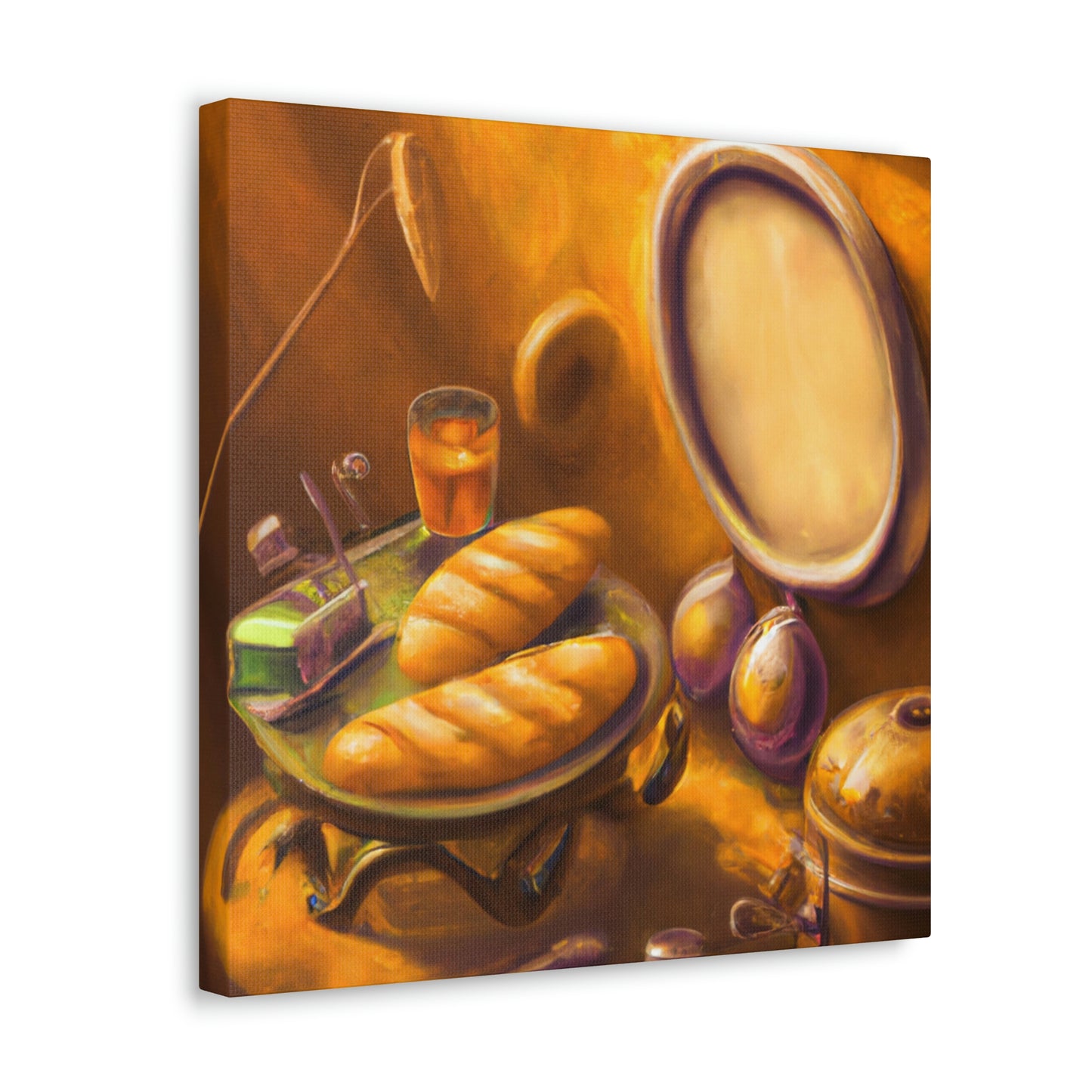 "Steampunk Bread Ablaze" - Canvas