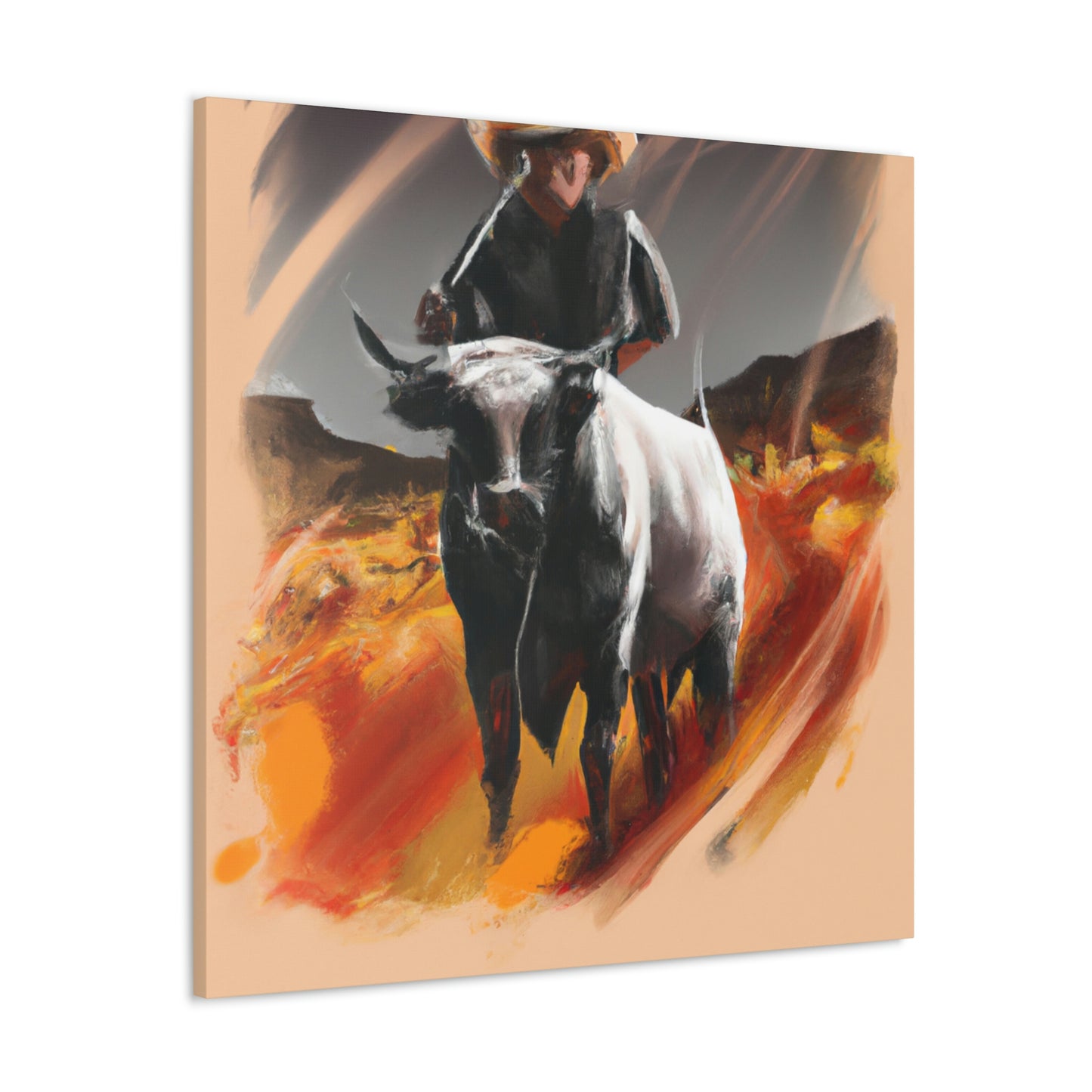 Cattle Branding Landscape - Canvas