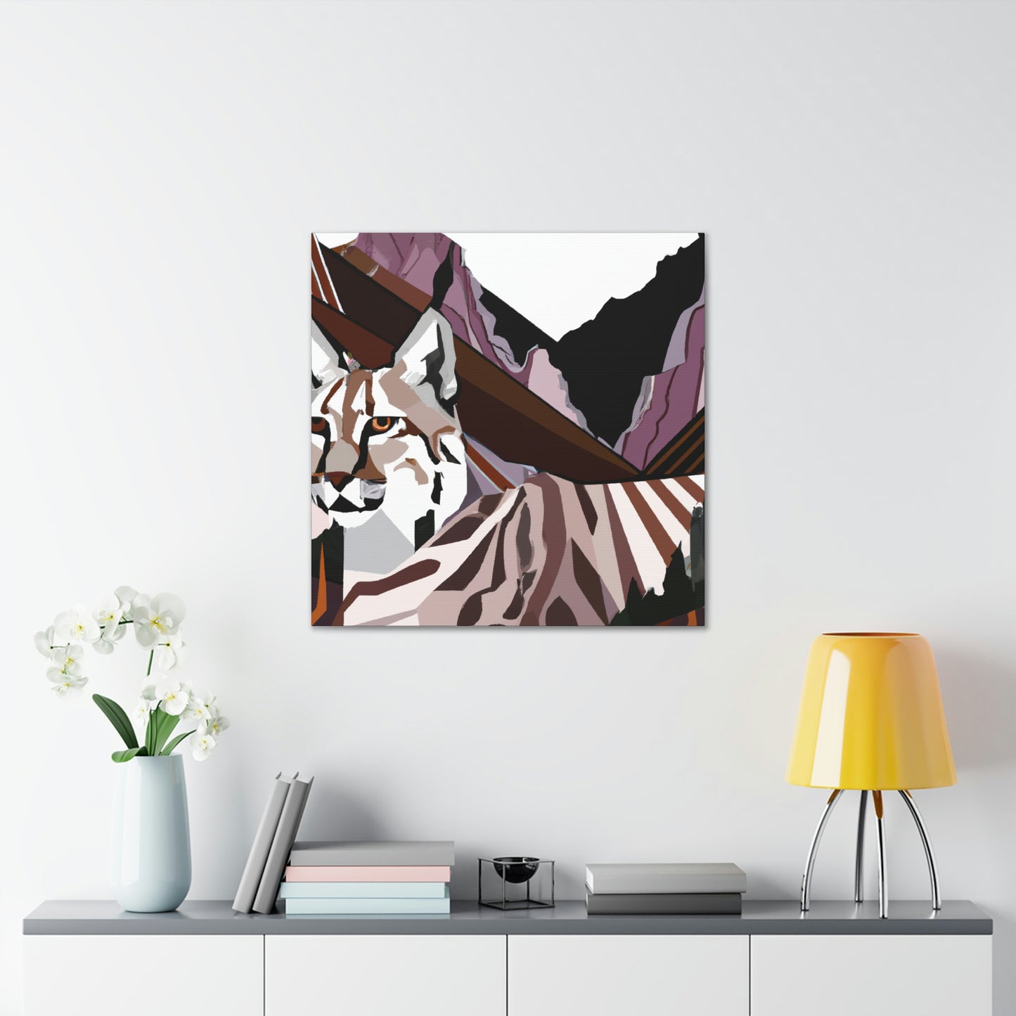 "Lynx in Art Deco" - Canvas