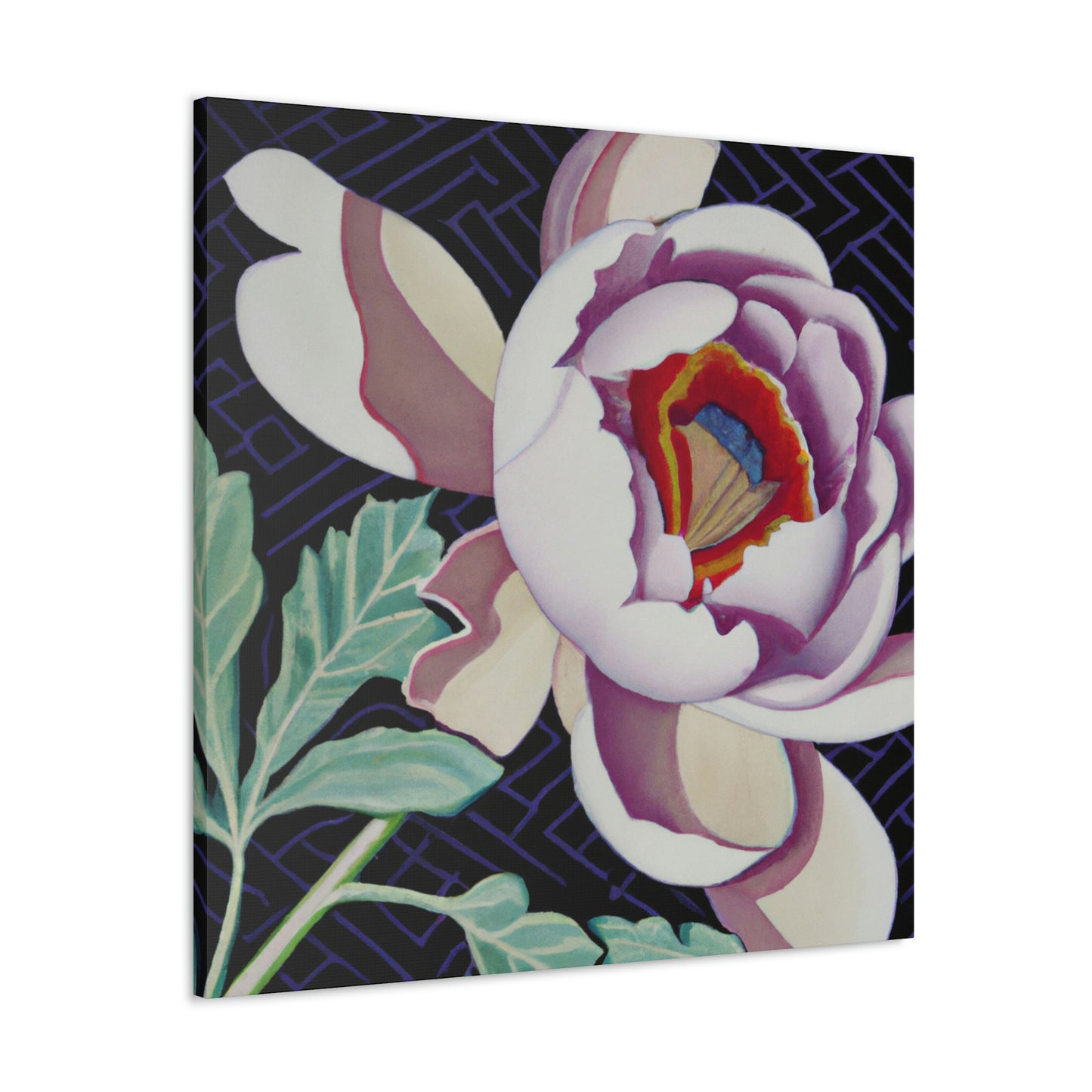 "Peony in Art Deco" - Canvas