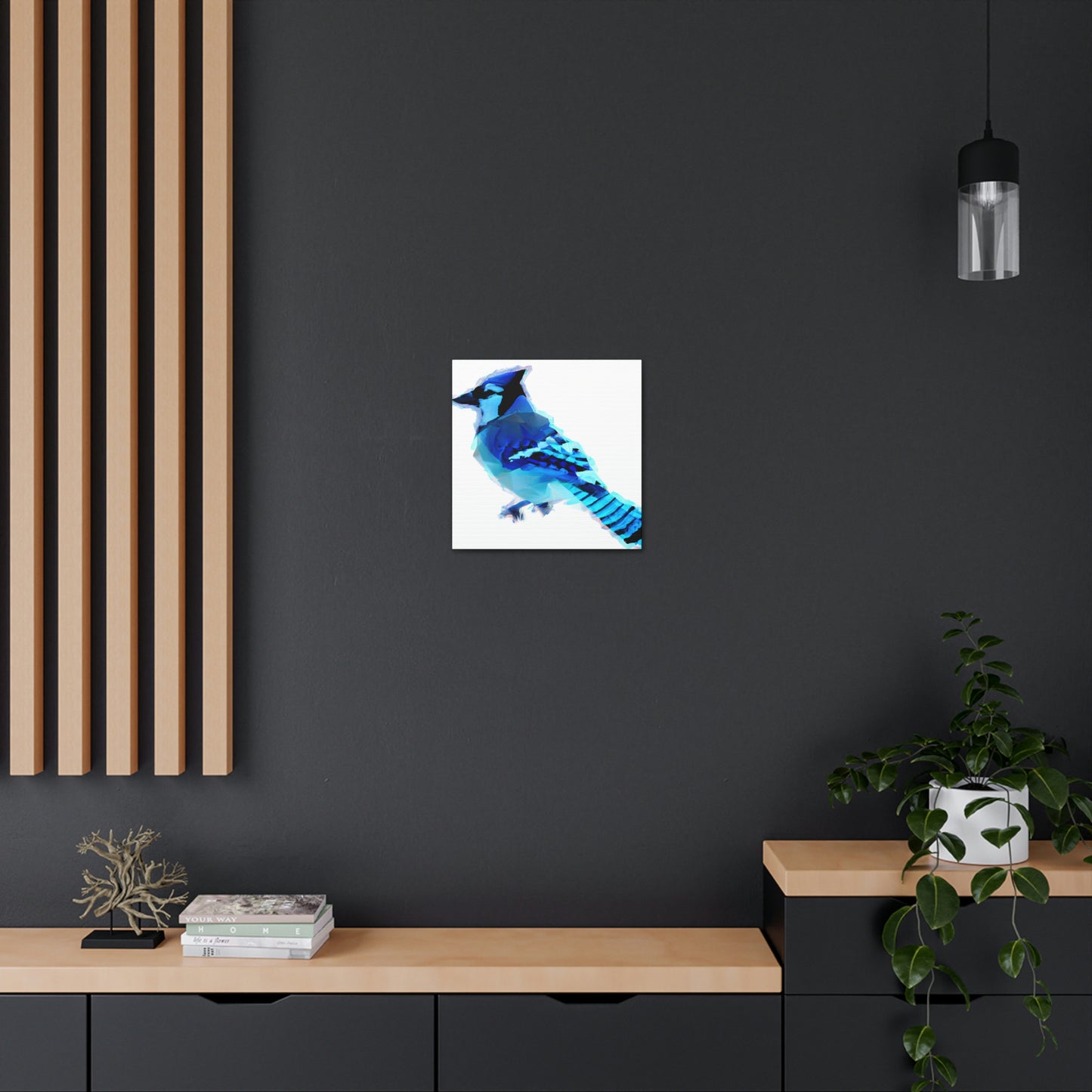 "Blue Jay Reflection Art" - Canvas