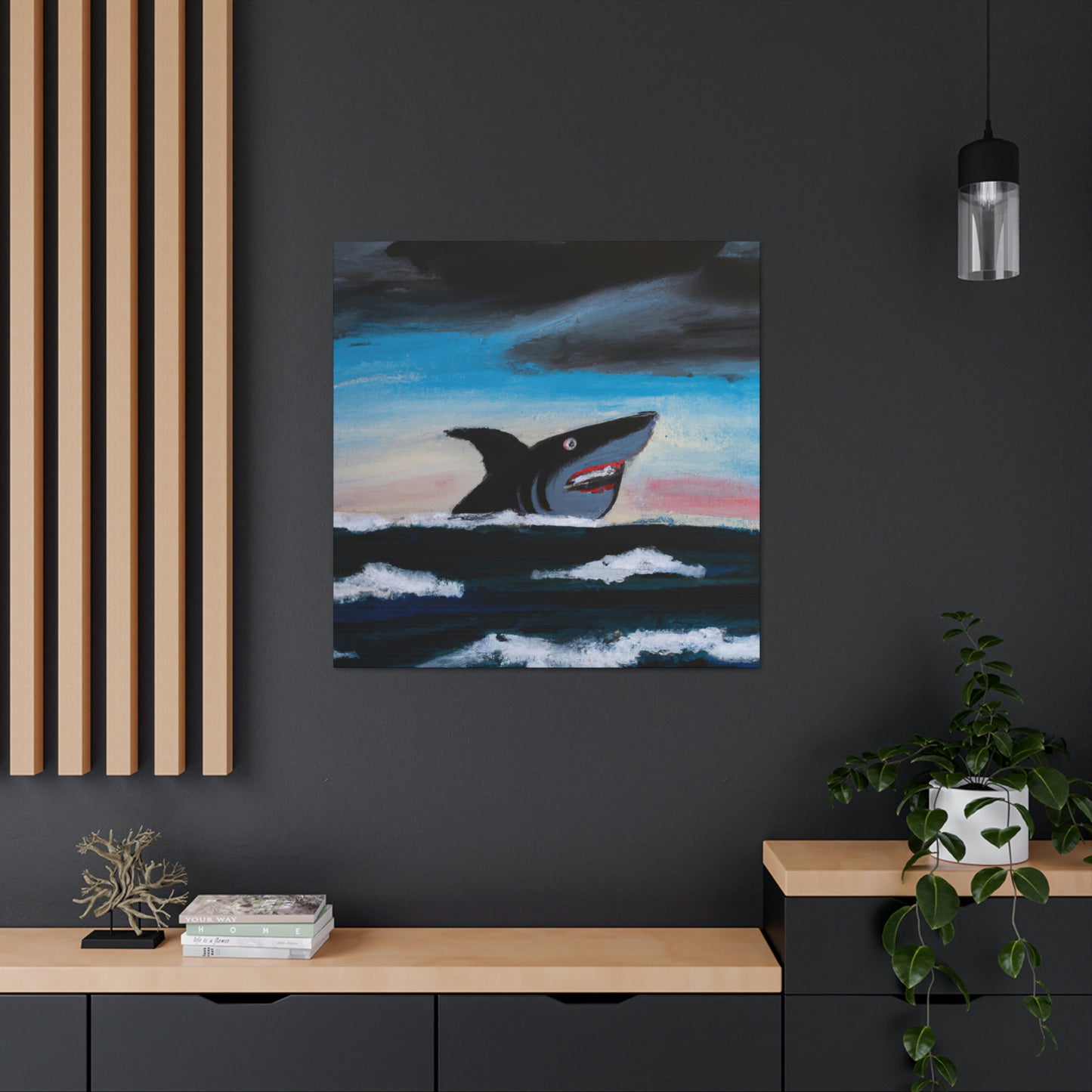 Shark in Abstract Vision - Canvas