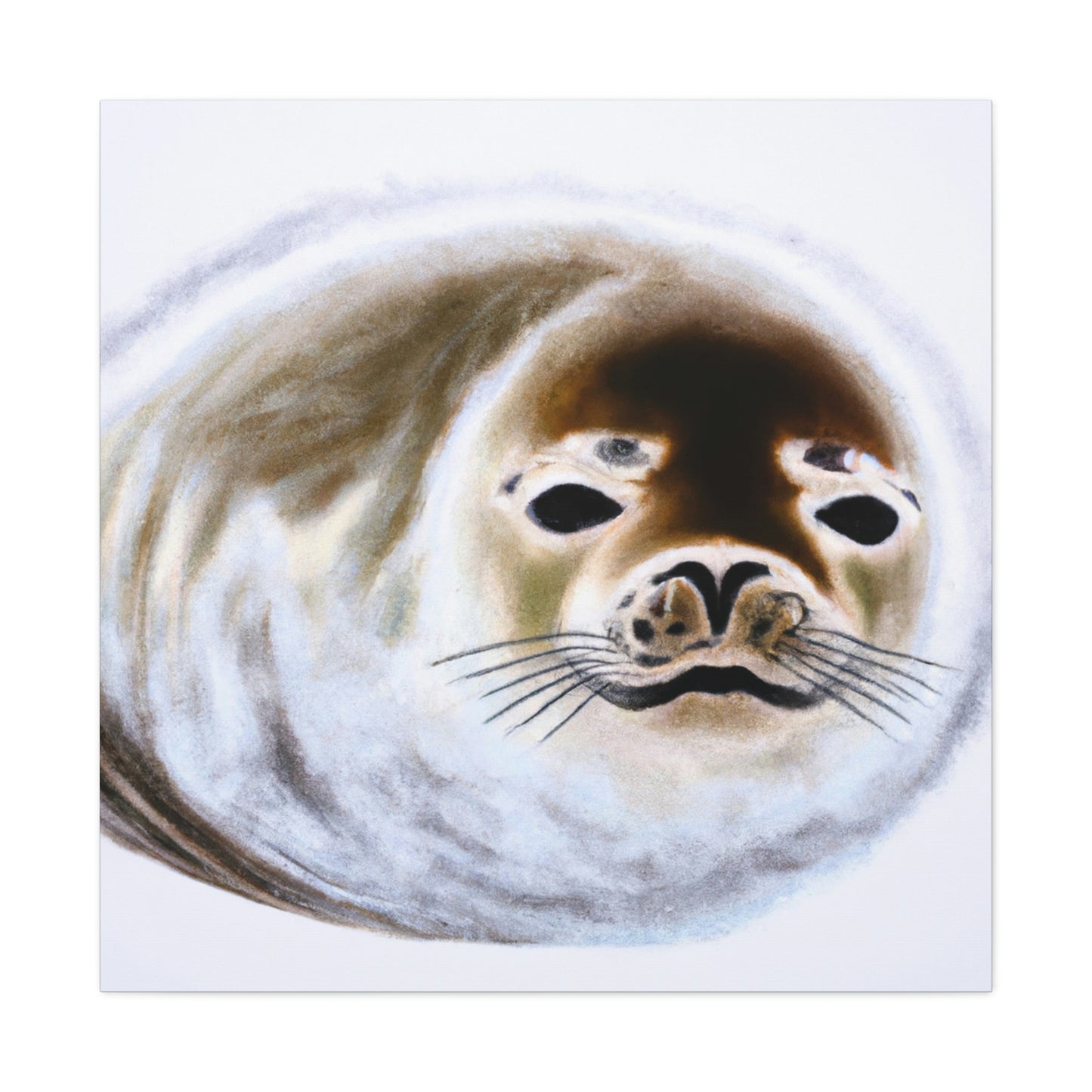 Harp Seal Slumbering - Canvas