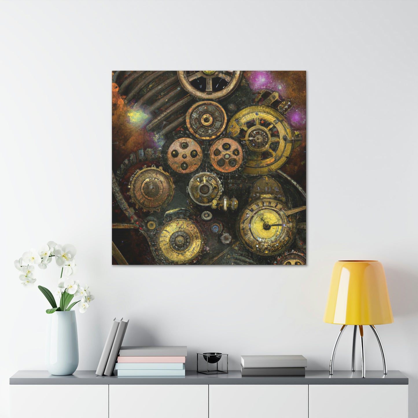 "Star Cluster Steampunk Wonder" - Canvas