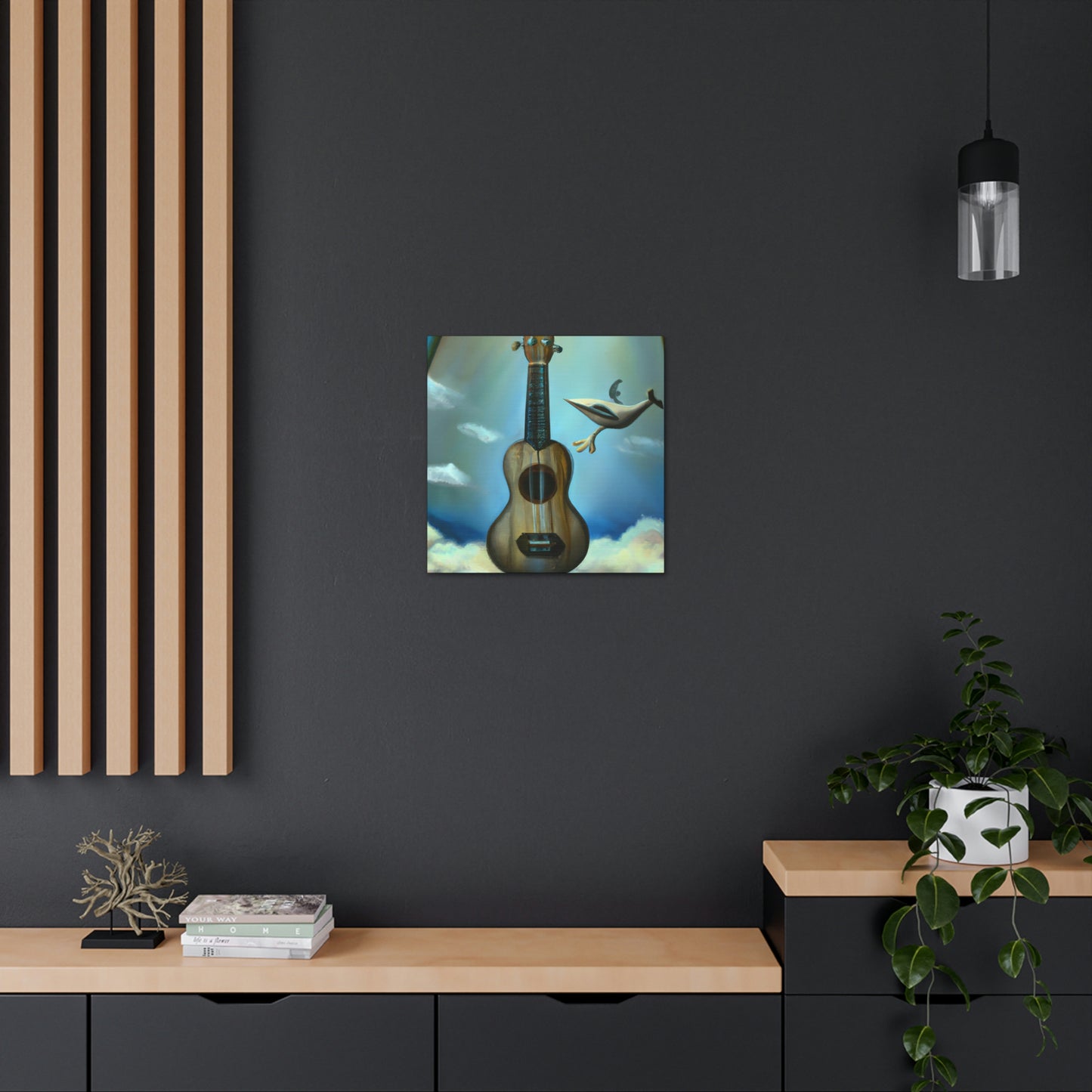 Ukelele Under Moonlight - Canvas