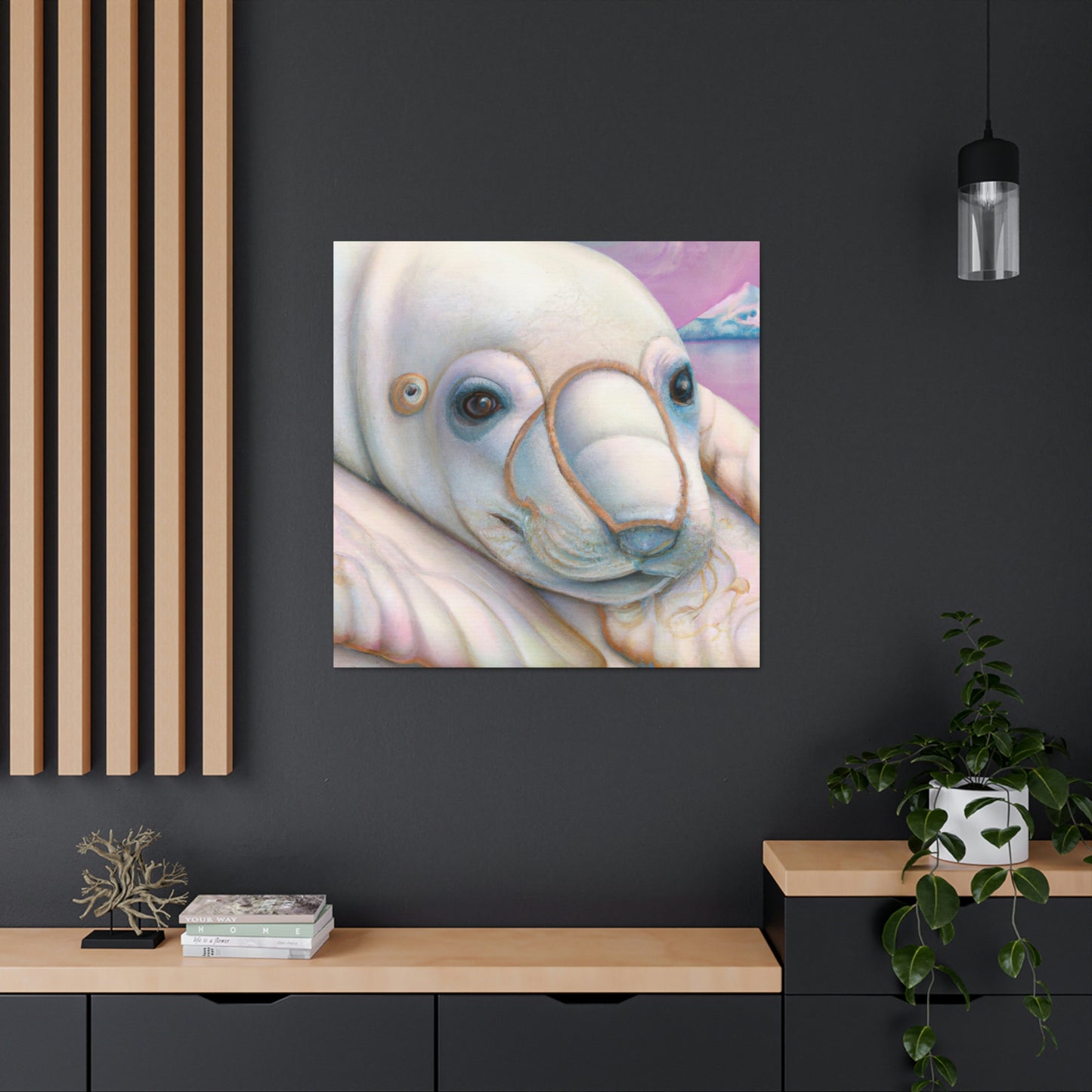 Beluga Whale Bliss - Canvas