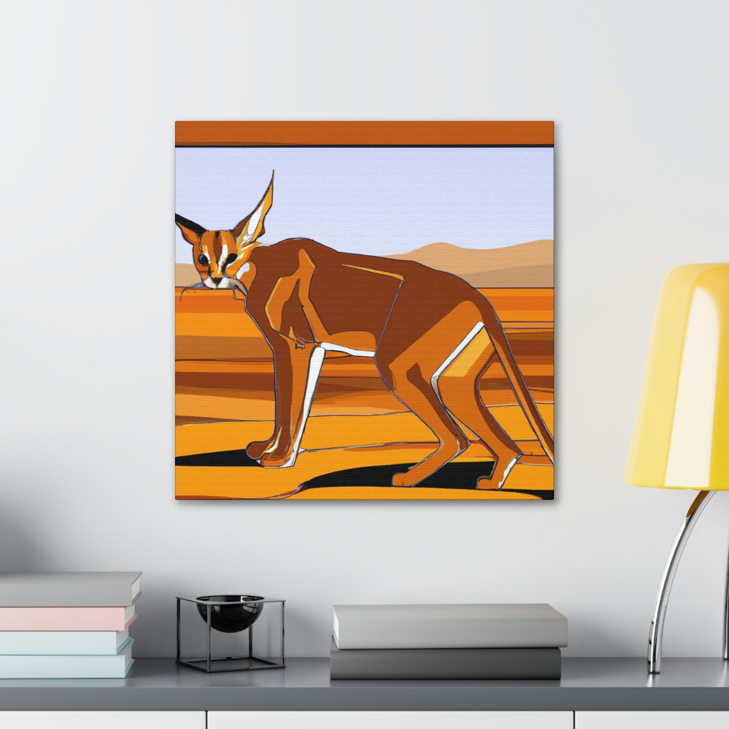 Caracal's Midnight Glamour - Canvas