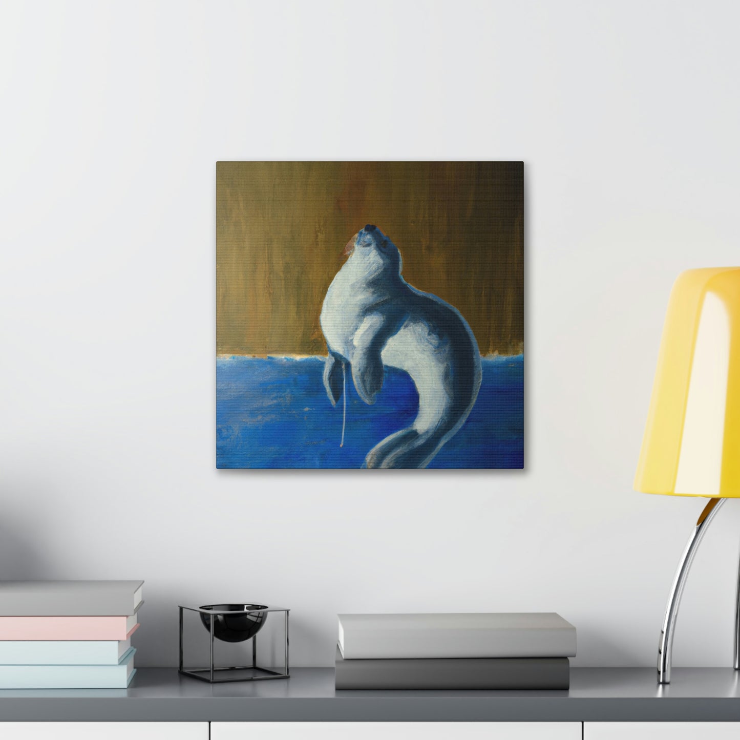 "Seal in Sunrise Hues" - Canvas