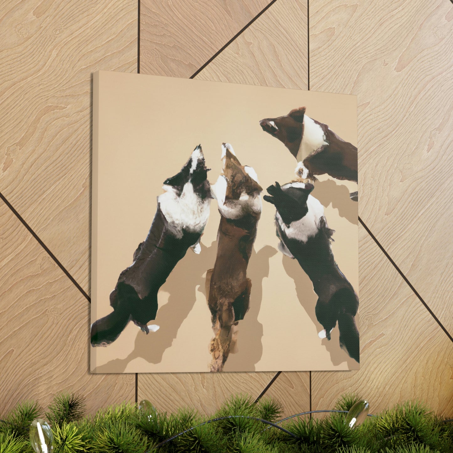 "Border Collie Brandish". - Canvas