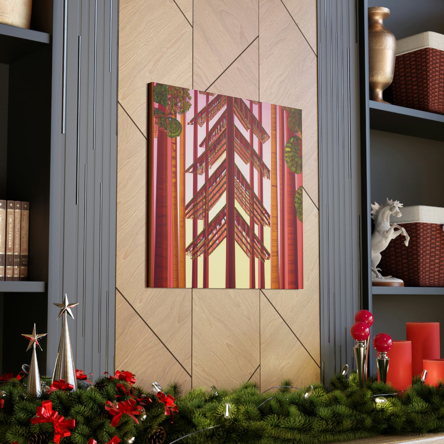 "Futuristic Redwood Monument" - Canvas