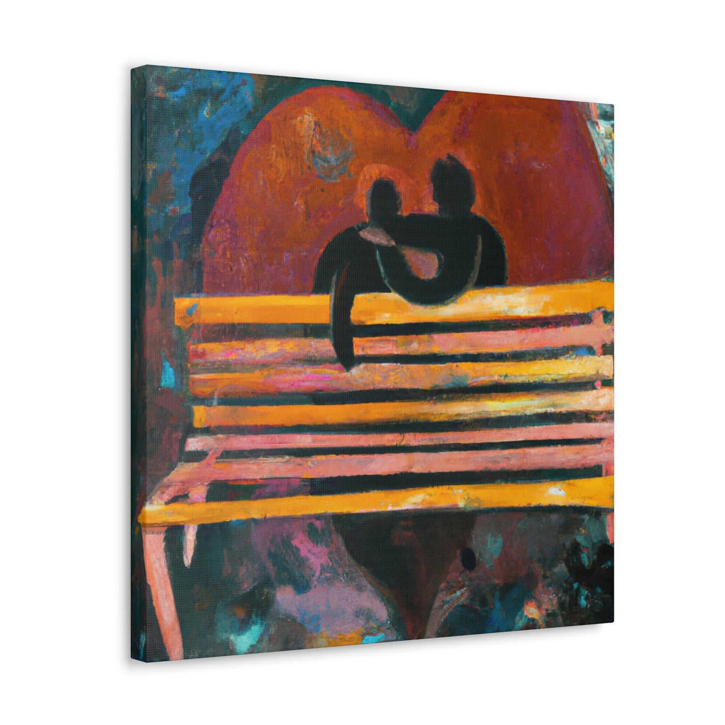 Love on a Bench - Canvas