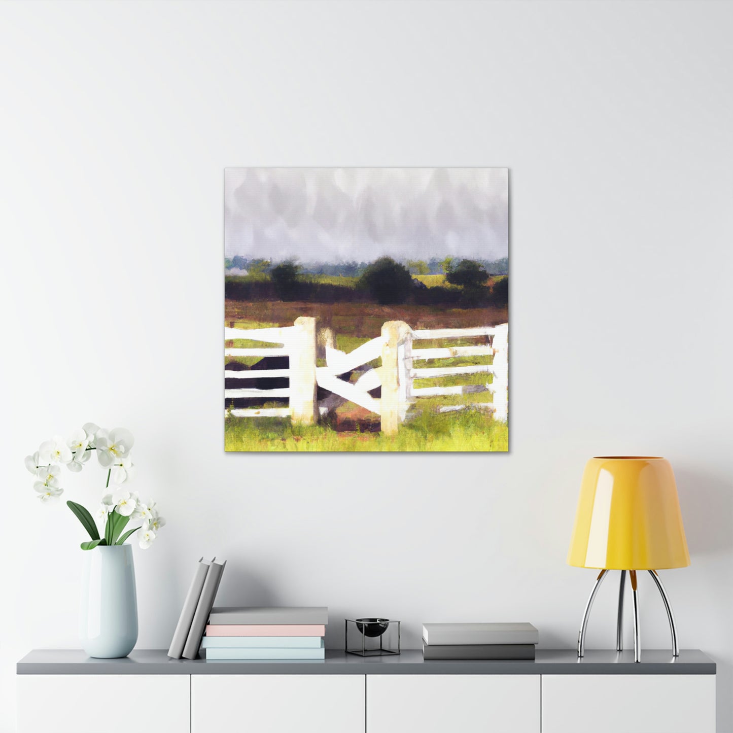 "Fence in the Barnyard" - Canvas