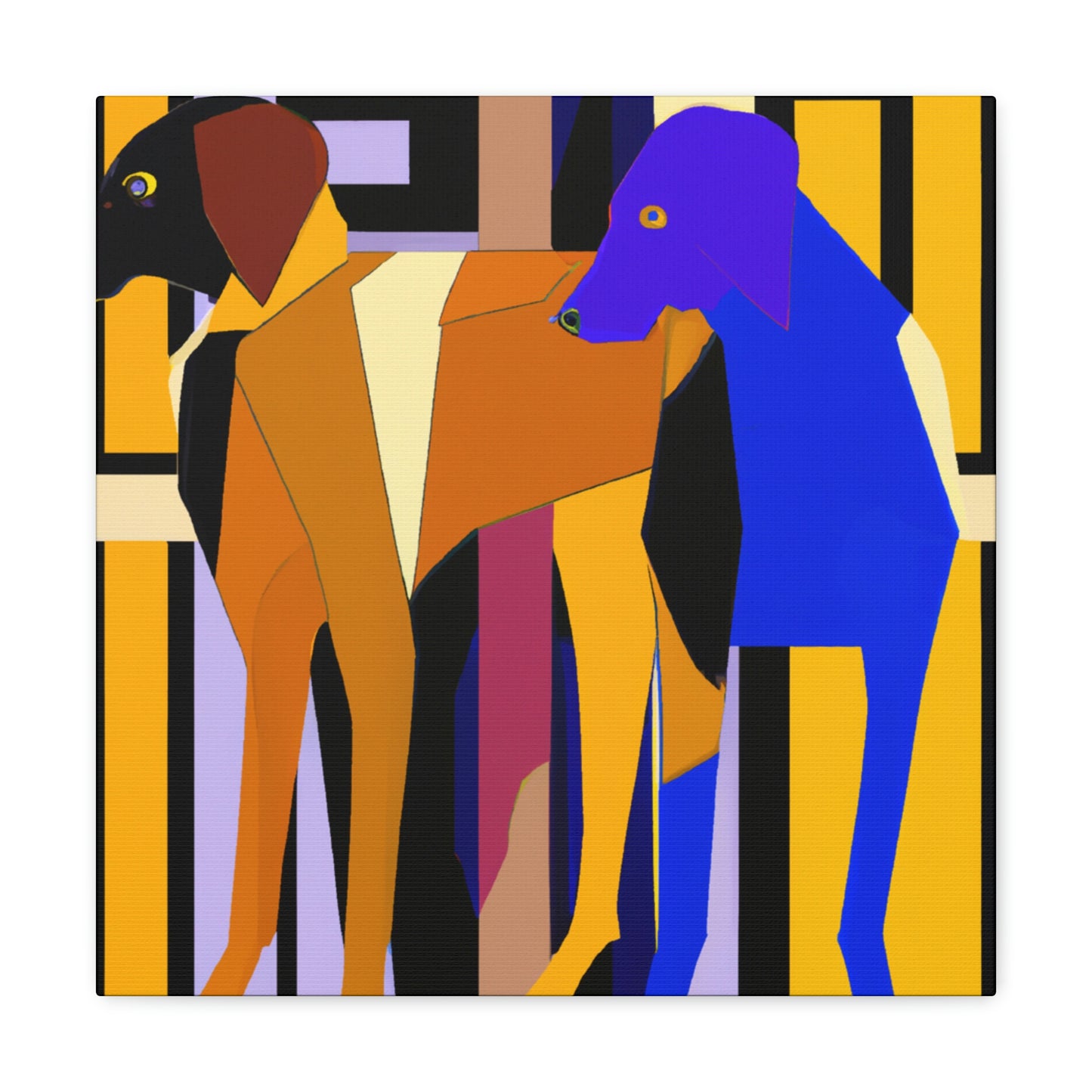 "Ridgeback with Art Deco" - Canvas