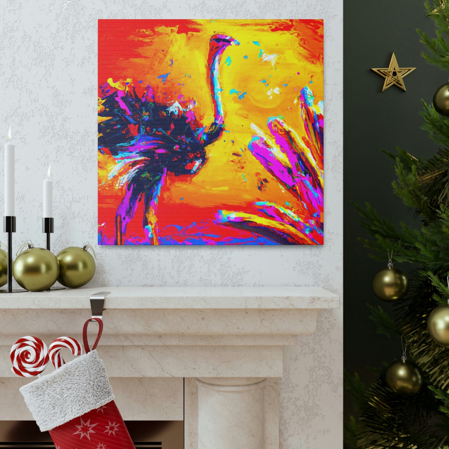 Ostrich in Abstraction - Canvas