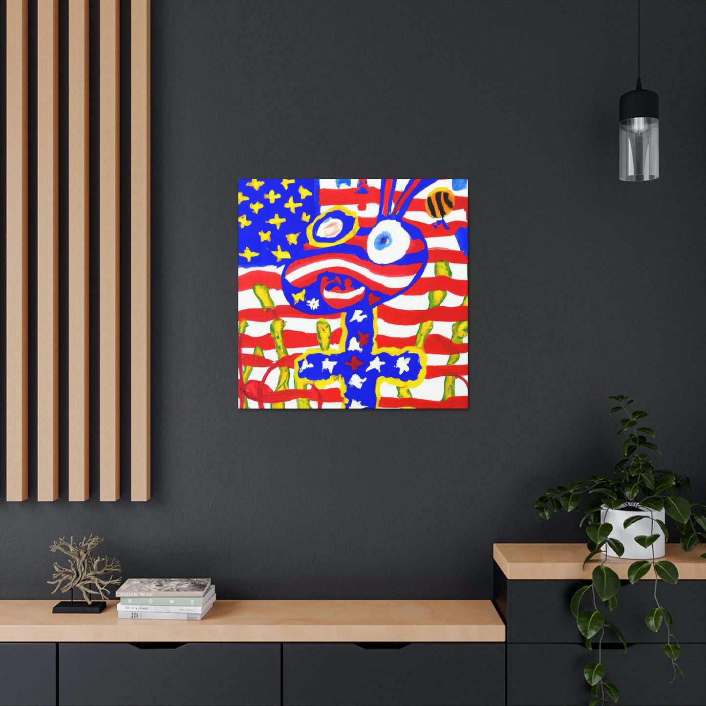 "Stars and Stripes Elegance" - Canvas