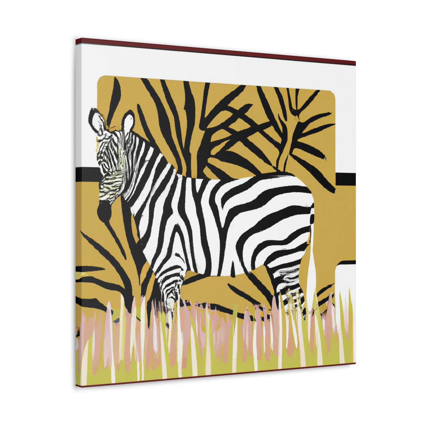 "Gilded Zebra Splendor" - Canvas