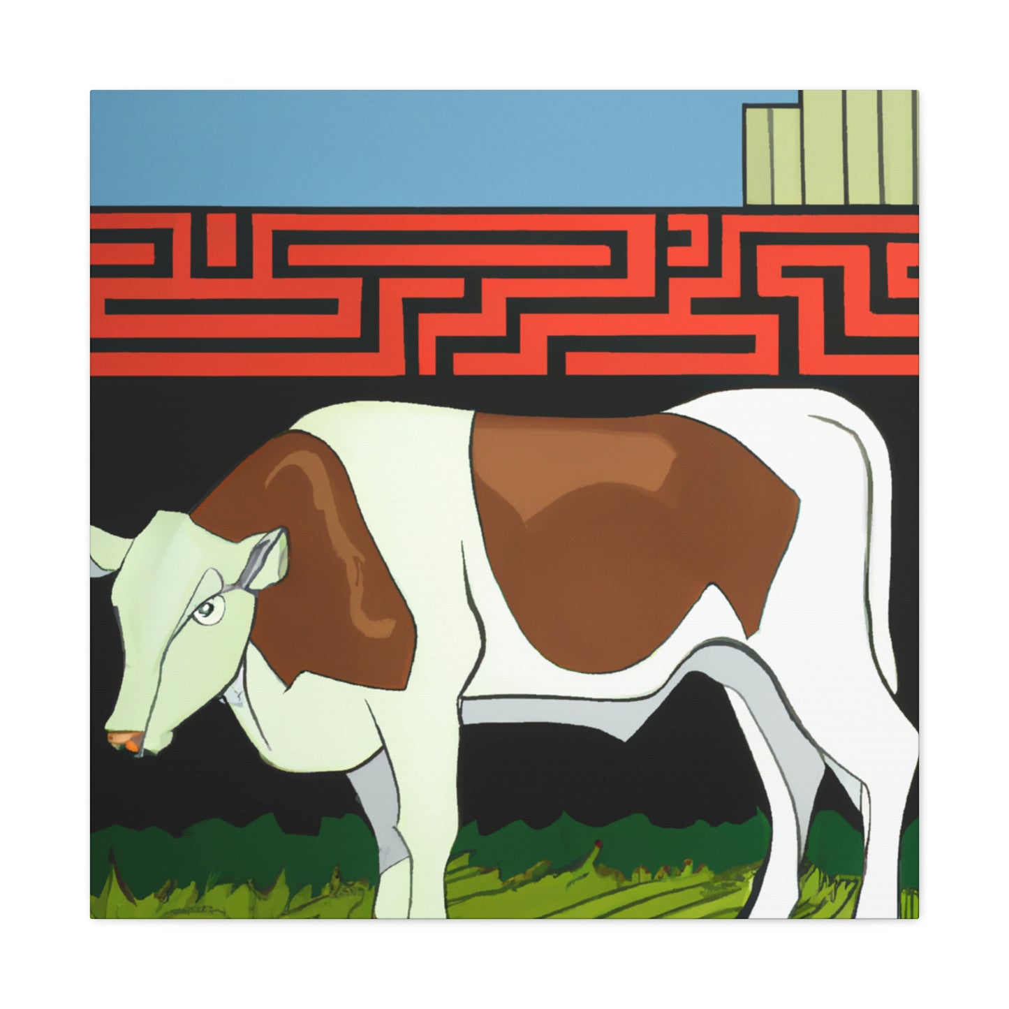 Calves in Art Deco - Canvas