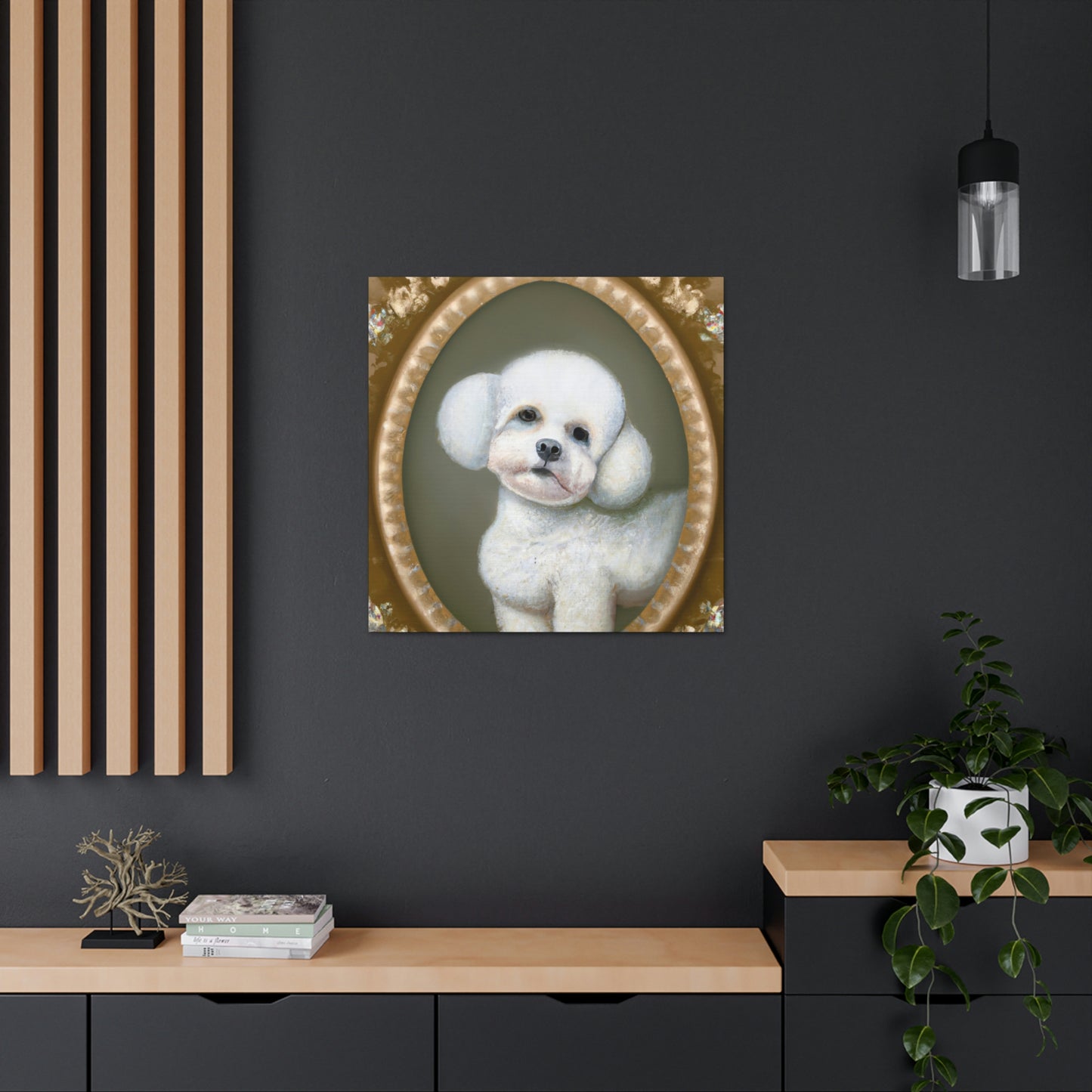 "Frolicking Bichon Frise" - Canvas