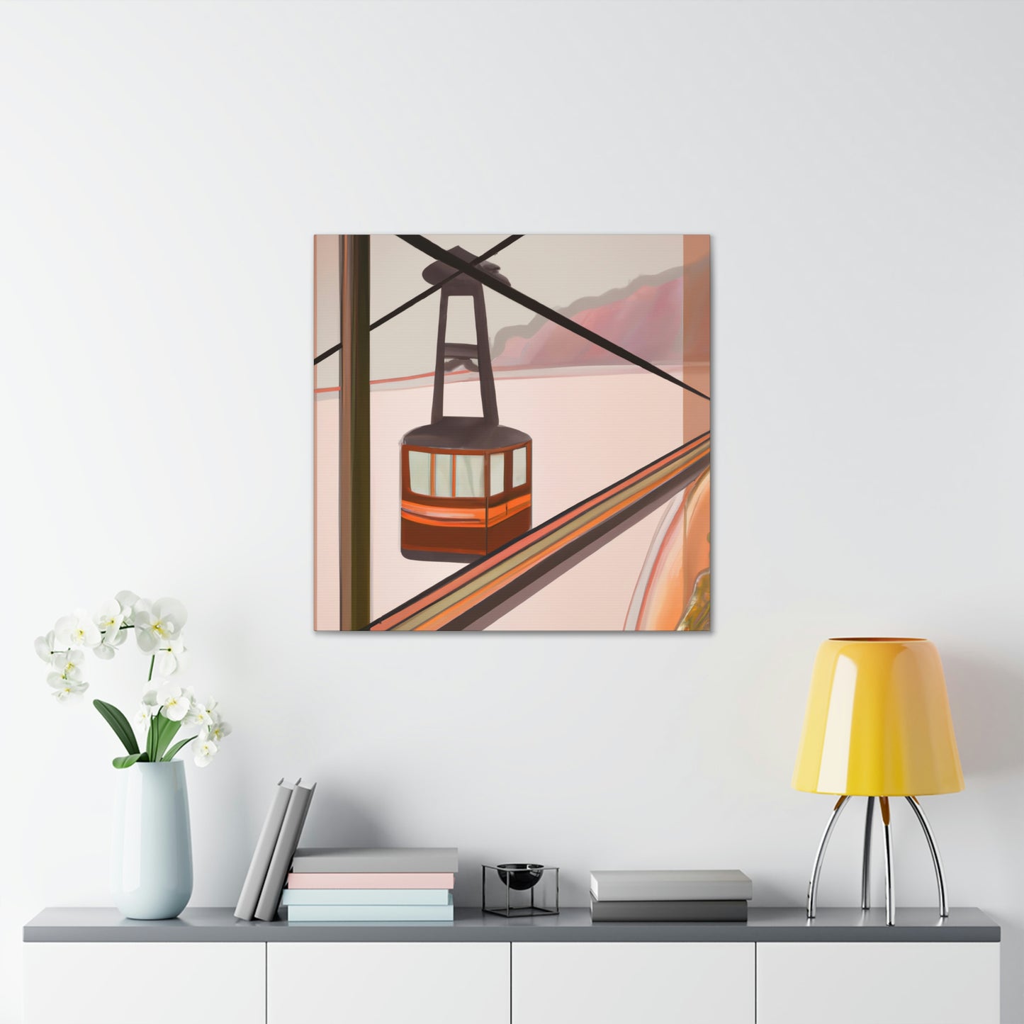 "Cable Car Dreams 1920s" - Canvas