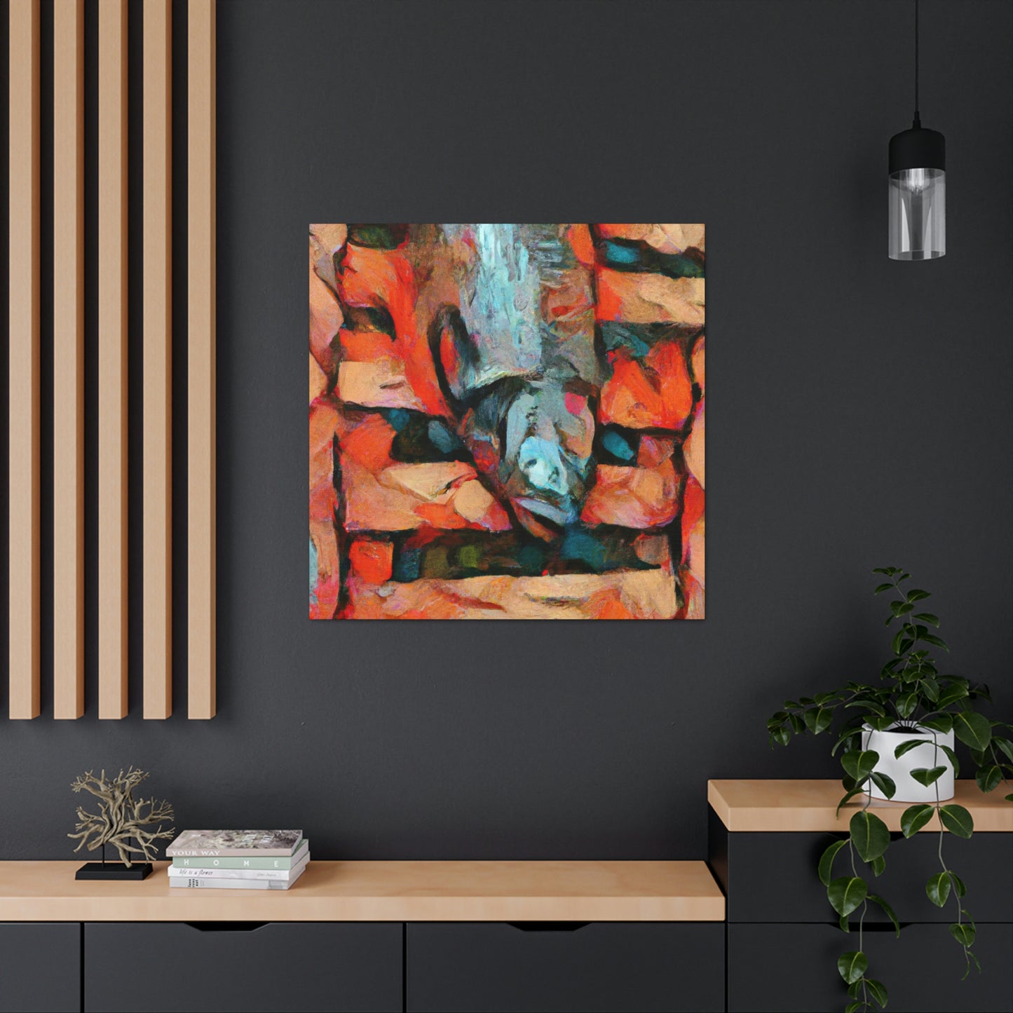 "Salmon and Moods" - Canvas