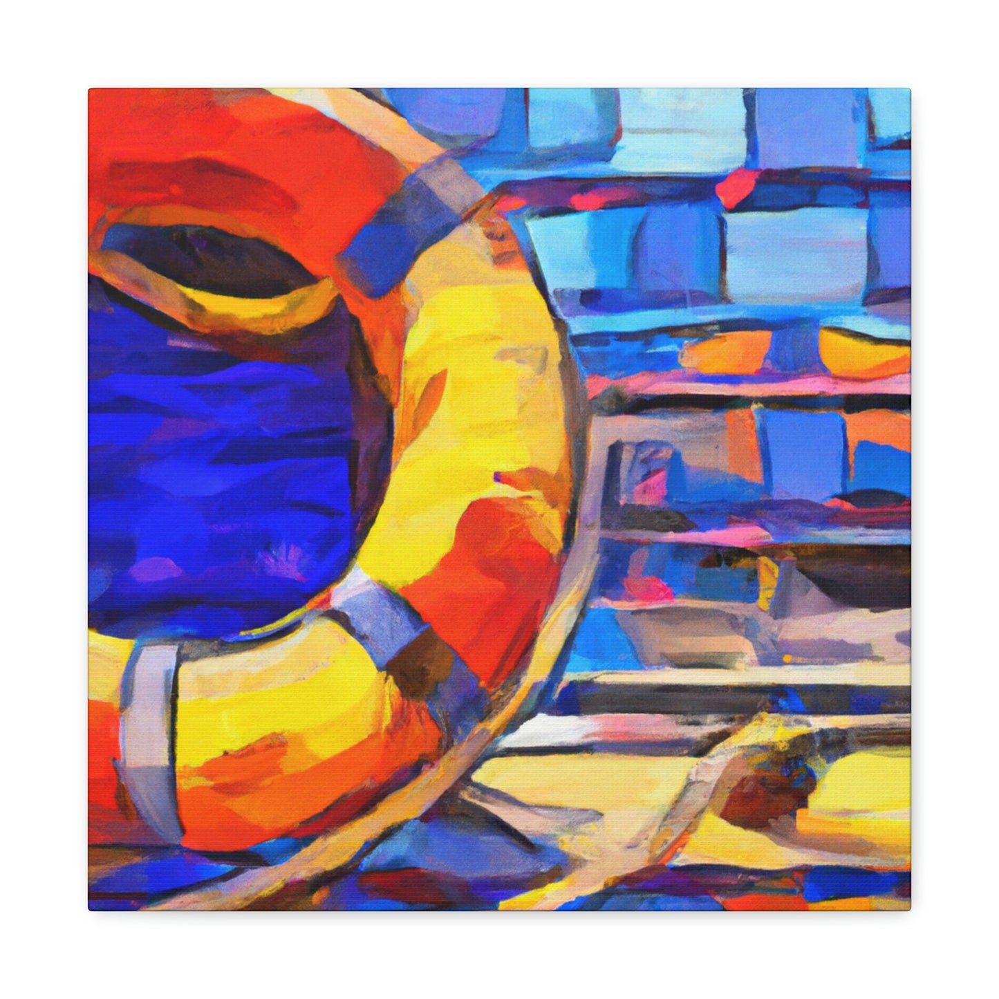 "Life Buoy in Bloom" - Canvas