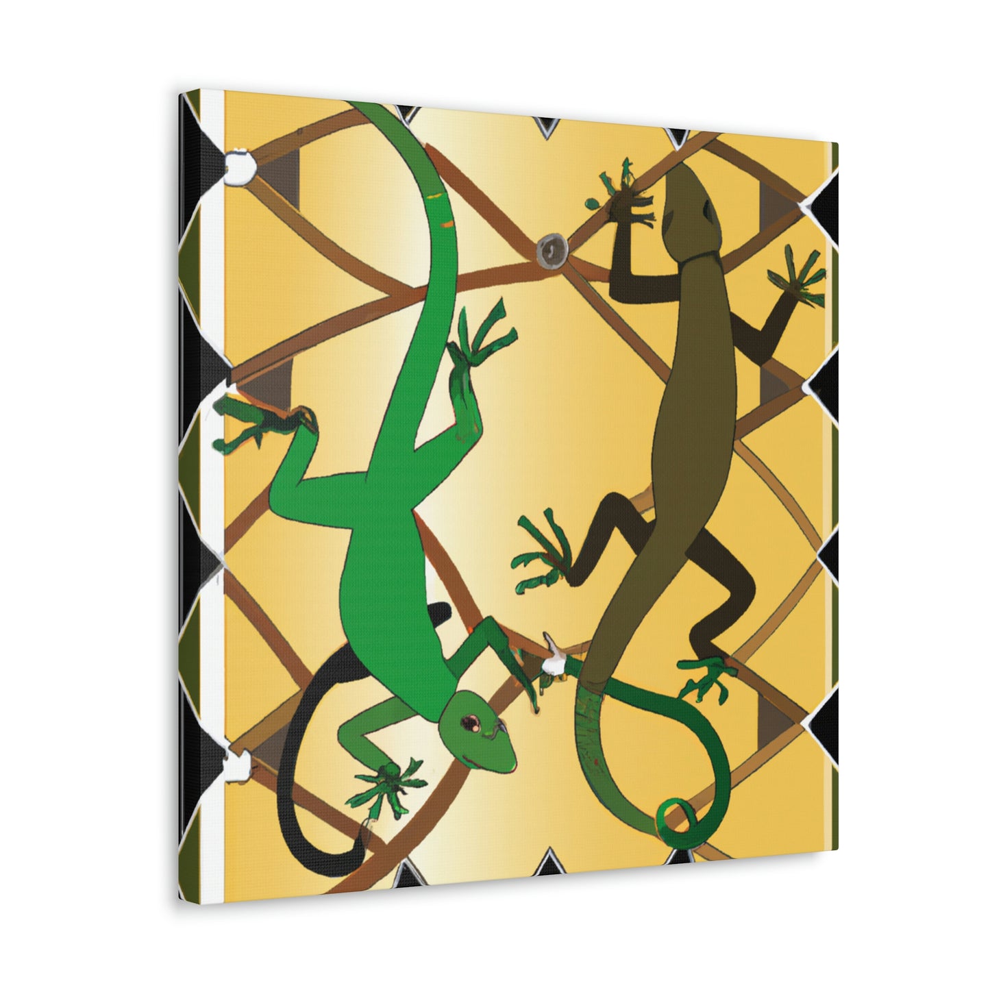 Lizards in Deco Style - Canvas