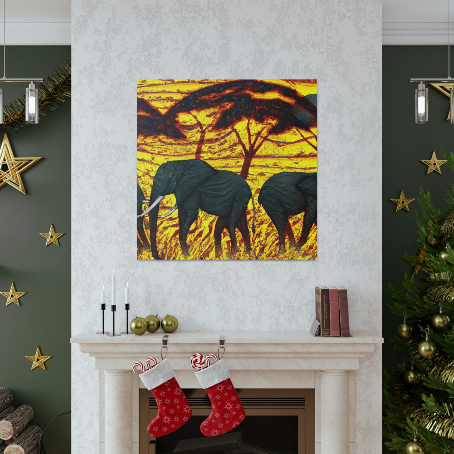 Elephant Afternoon Delight - Canvas