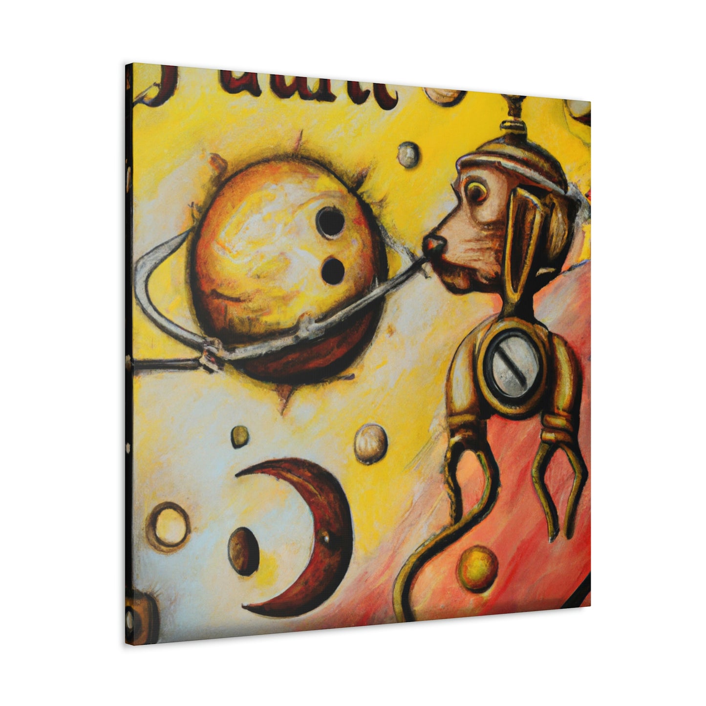 "Pluto in Steampunk Age" - Canvas