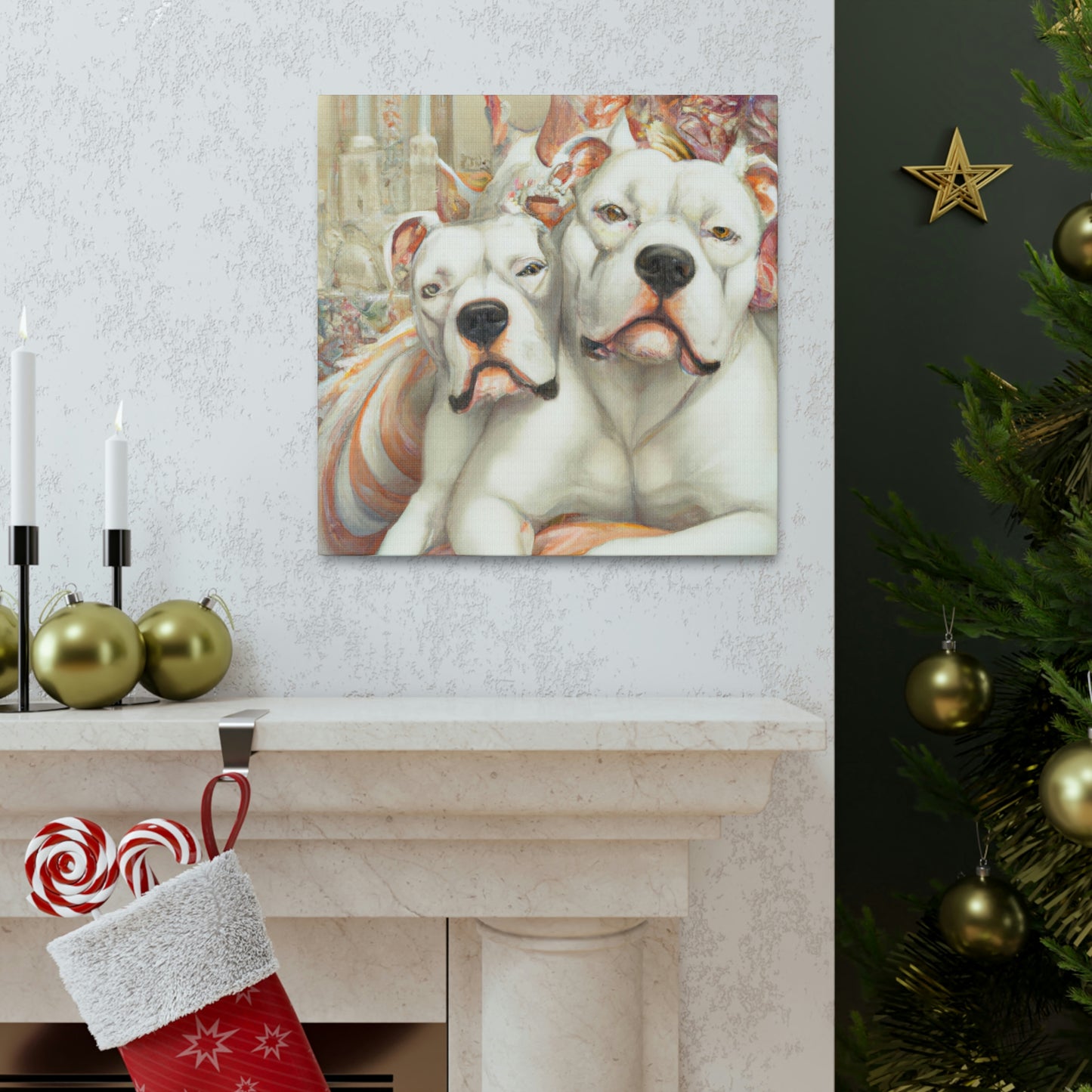 "American Bulldog Glamour". - Canvas