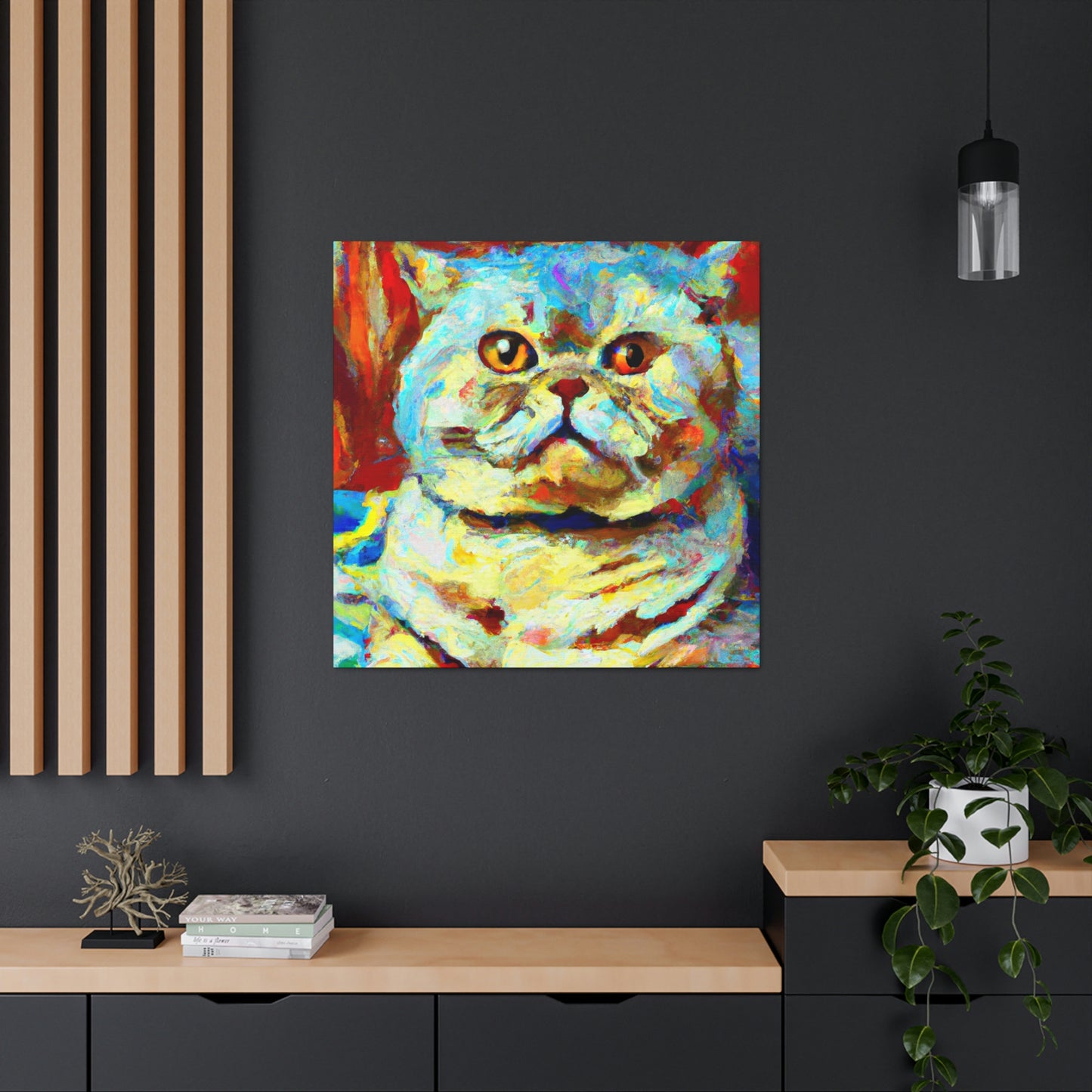 "Feline Loneliness Expressionism" - Canvas