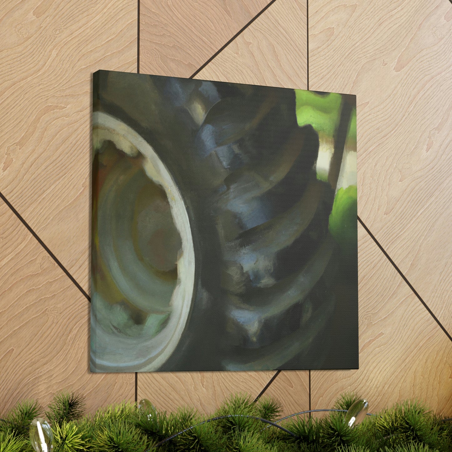 "Tractor Tire Reflection" - Canvas