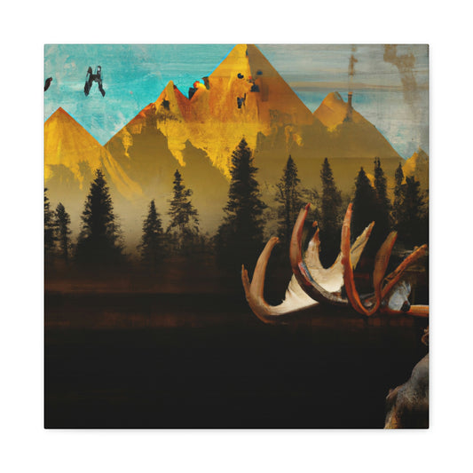 Moose of Steampunk Age - Canvas