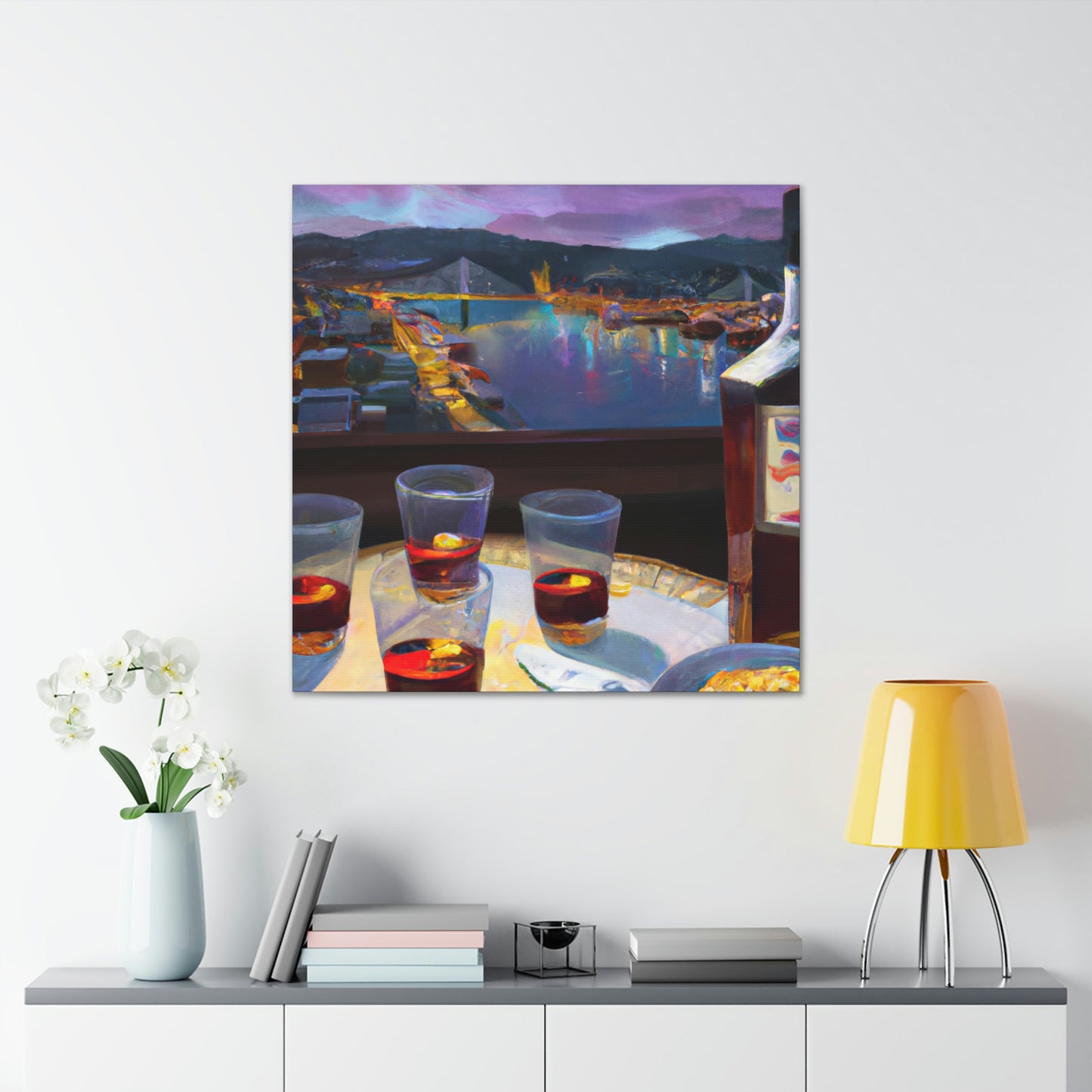 Booze in Glasses - Canvas