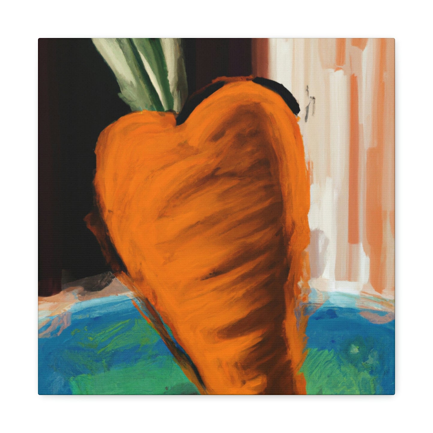 Carrot's Expressionist Glow - Canvas