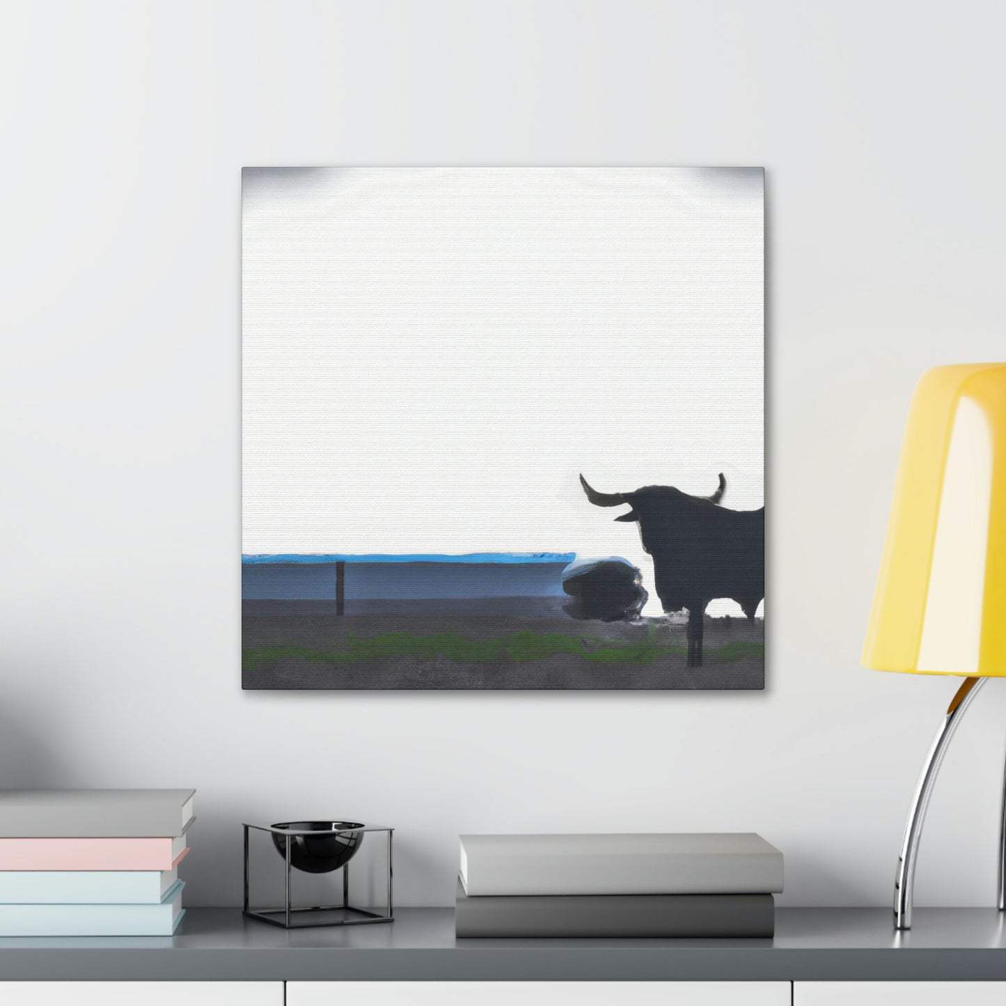 Lone Texas Longhorn - Canvas