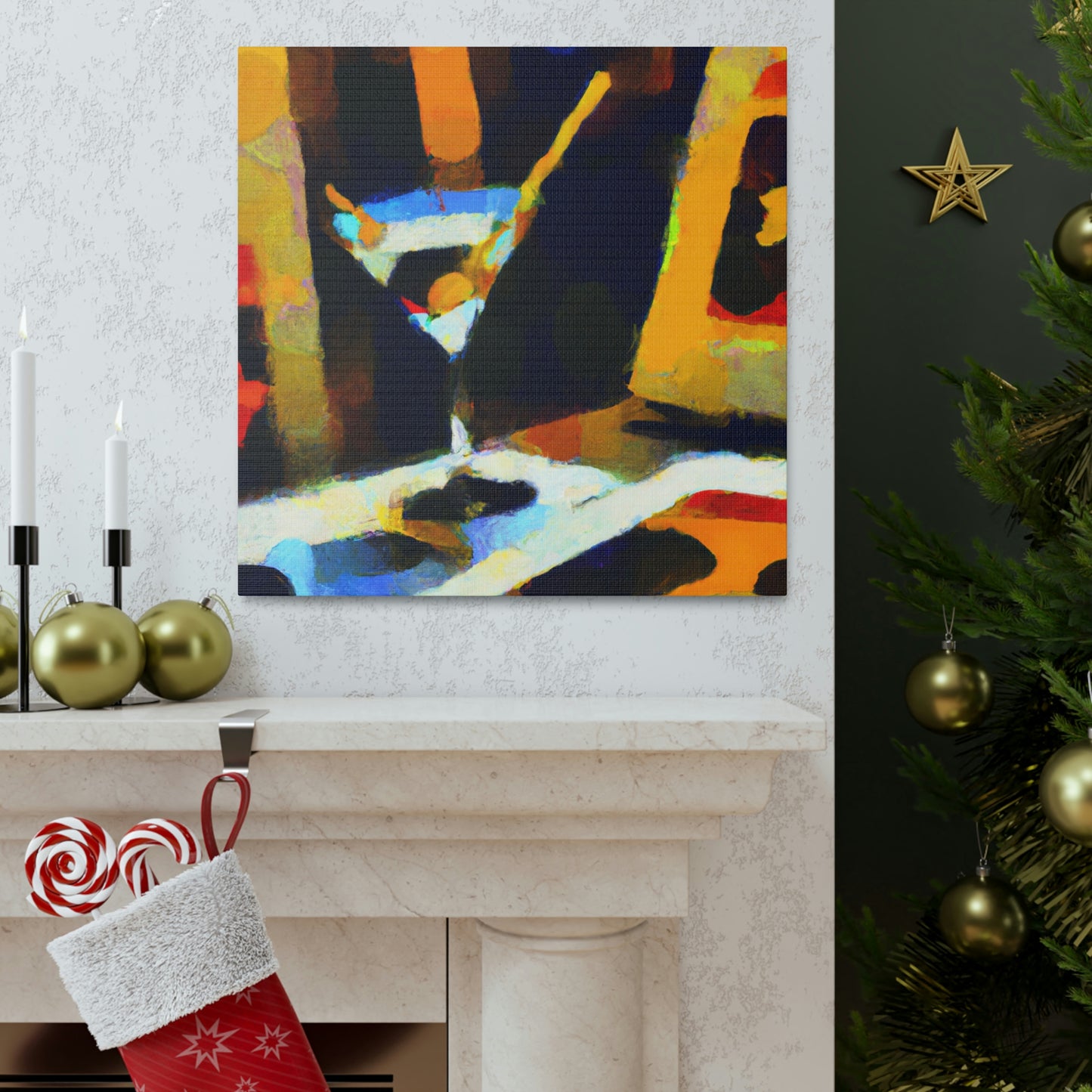 Martini Moment Illuminated - Canvas