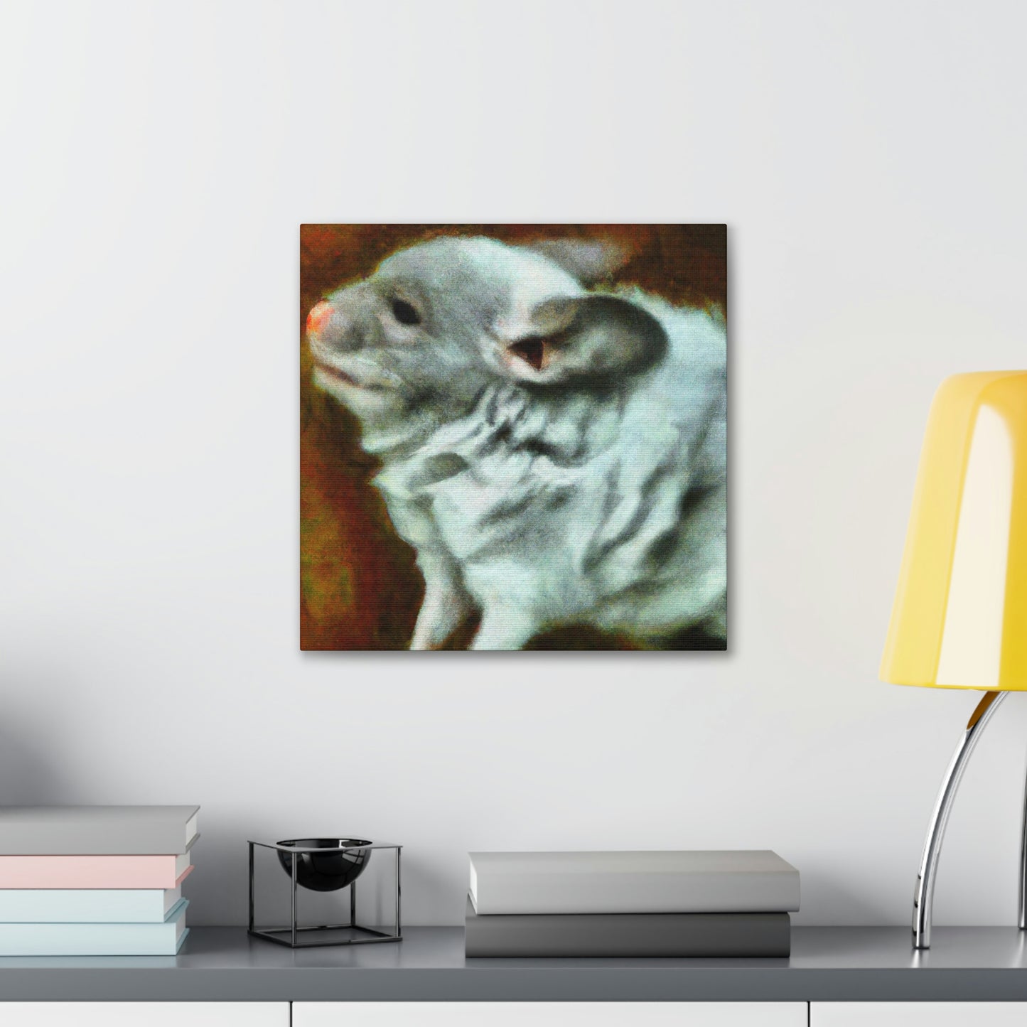 "Chinchilla in Moonlight" - Canvas