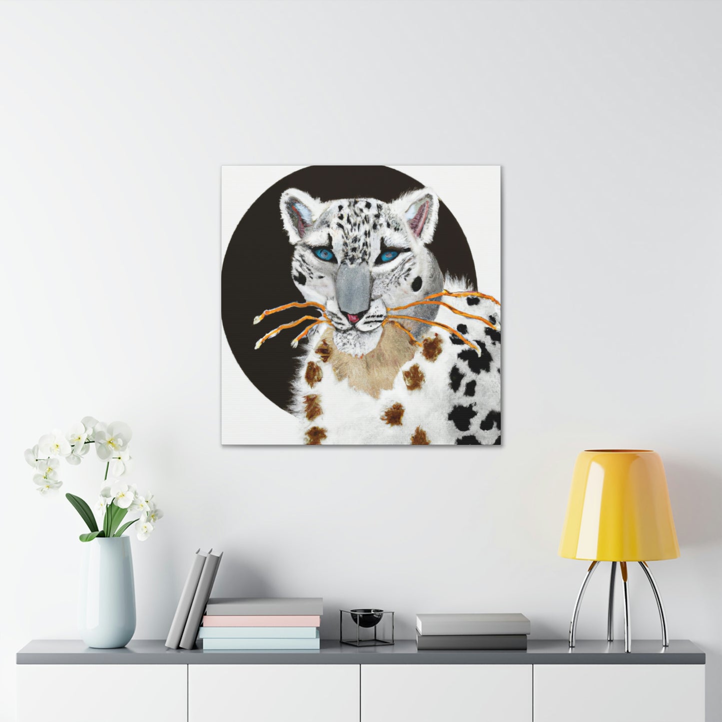 Snow Leopard Slumbering - Canvas