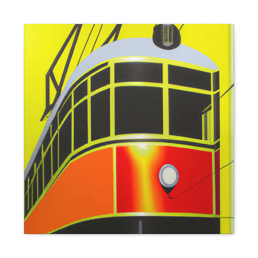 "Electric Tram Ablaze" - Canvas