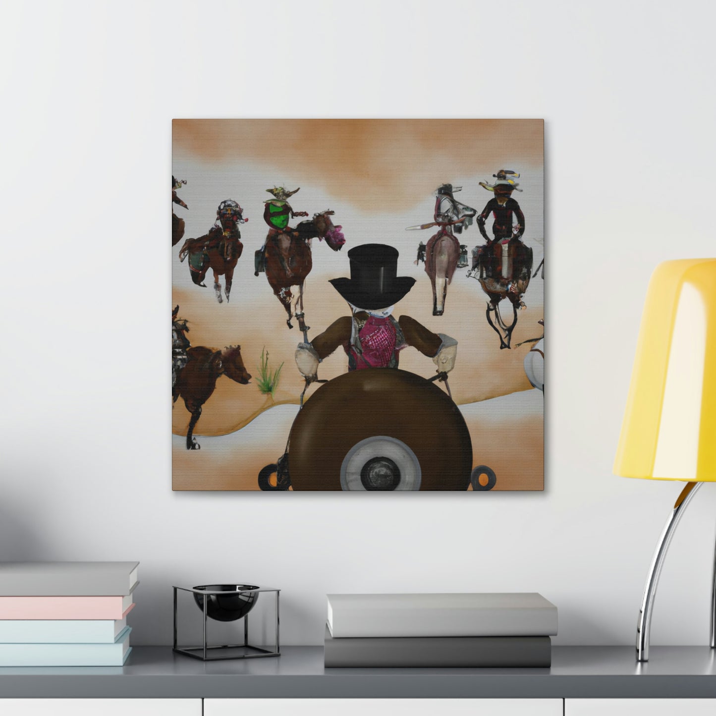 "Cattle Herding Steampunk" - Canvas