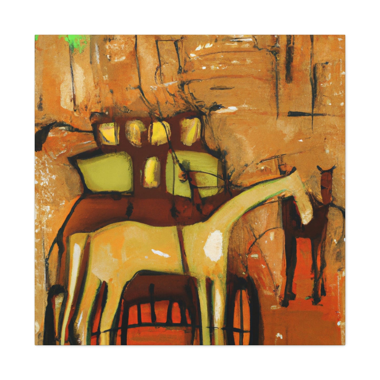 "Horse and Carriage Dawn" - Canvas