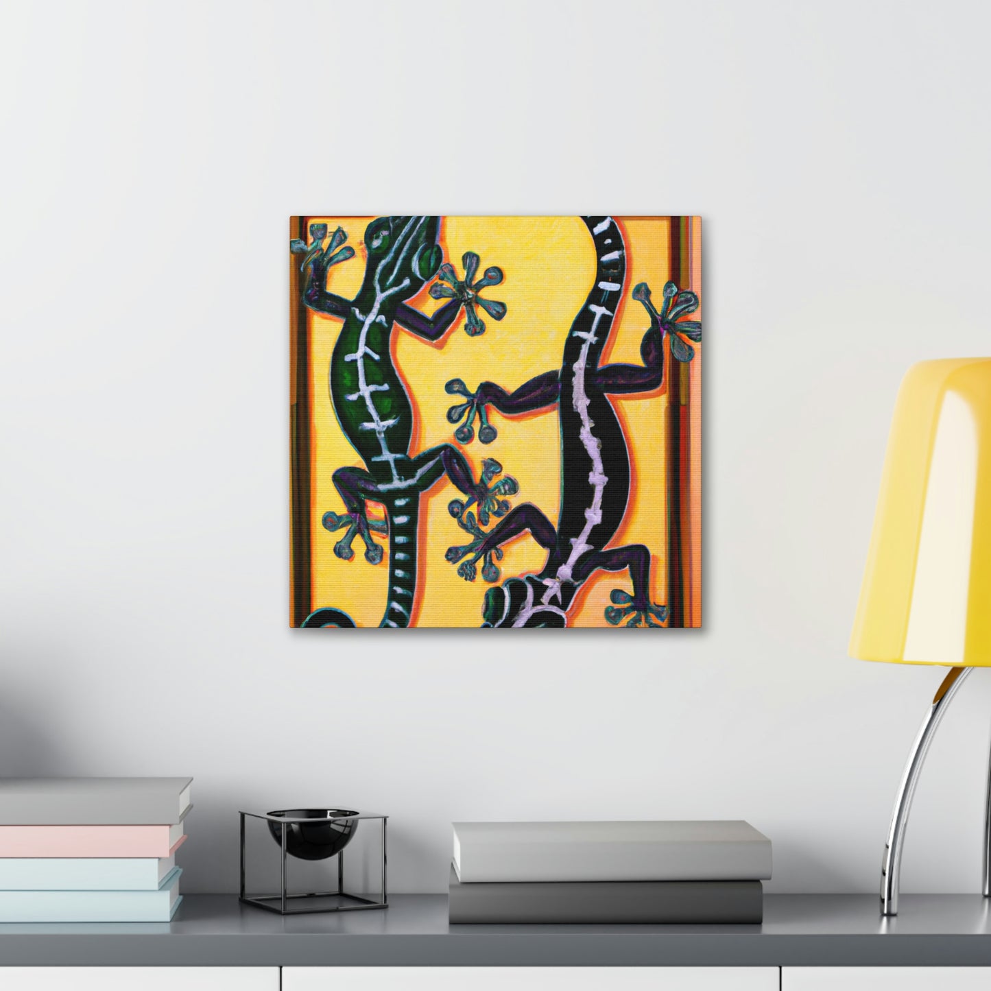 Geckos in Art Deco - Canvas